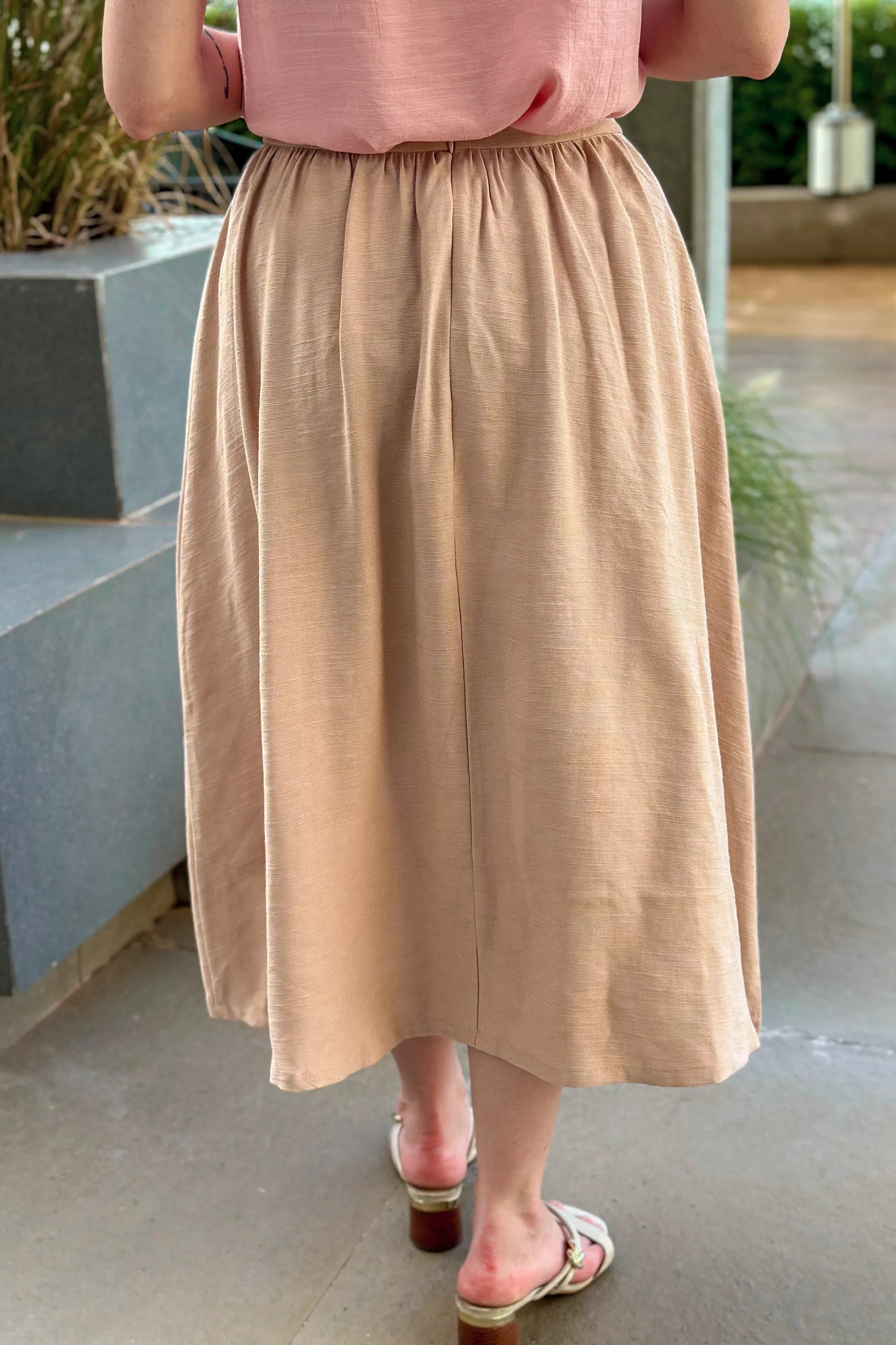 Saia Midi Samanta Bege