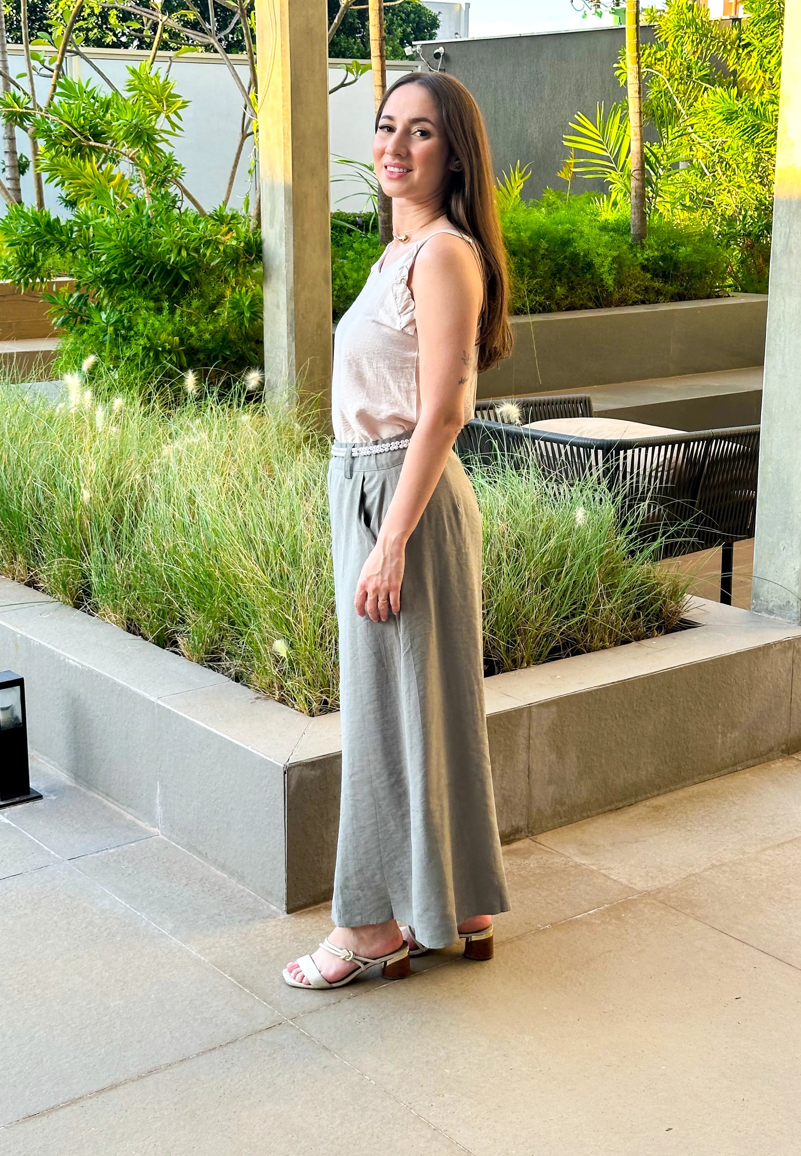 Saia Midi Visco Premium Carol Verde