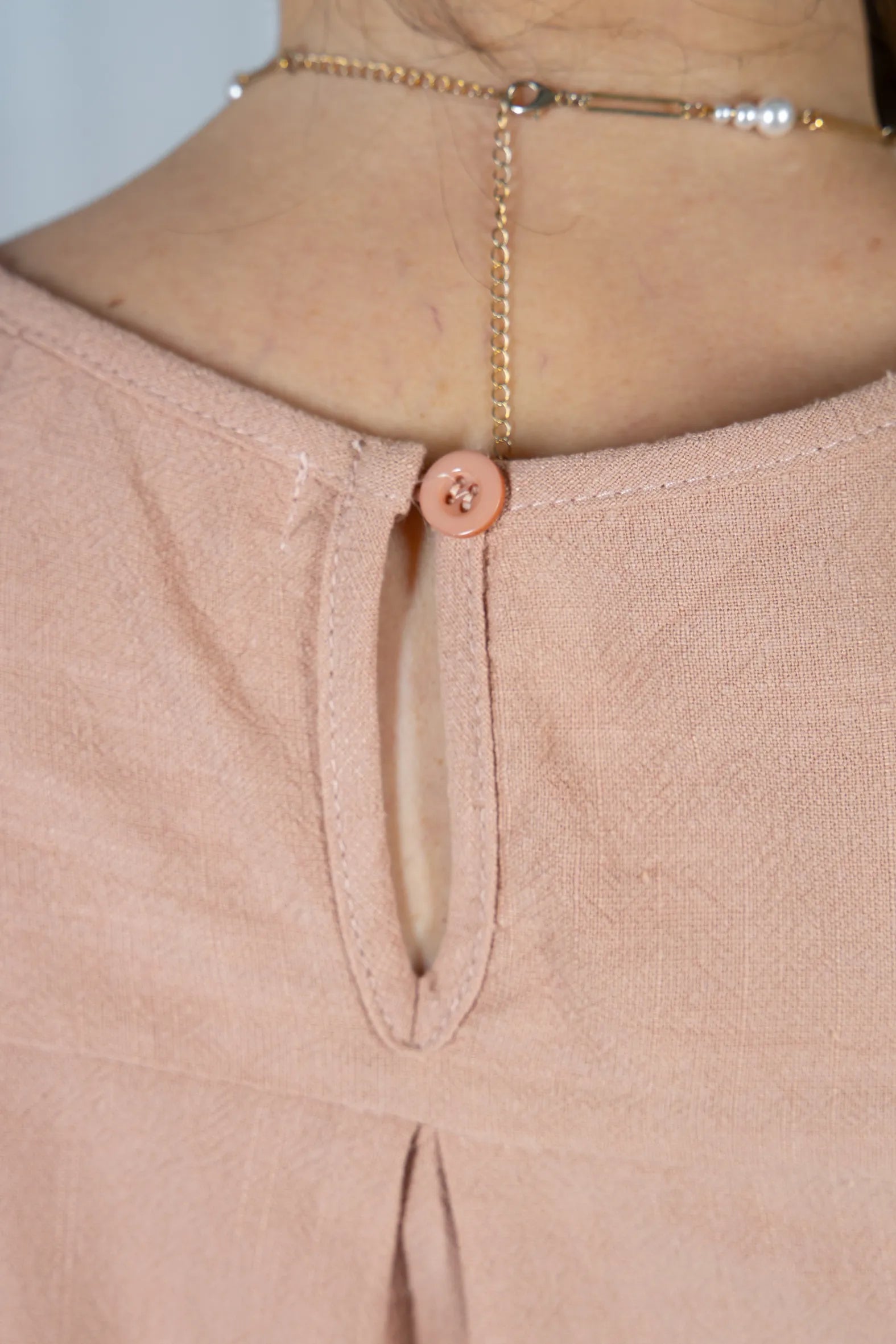 Blusa Manga Curta em Visco-Linho com Entremeio Bordado Viviane Rosê