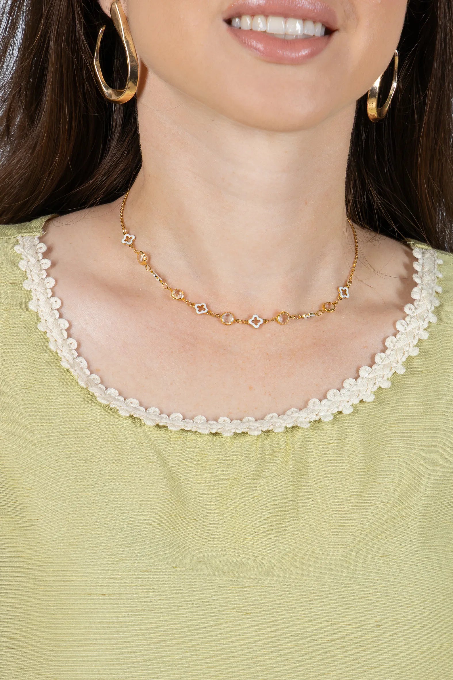 Regata Detalhe Acabamento Bordado Visco Brise Selma Verde