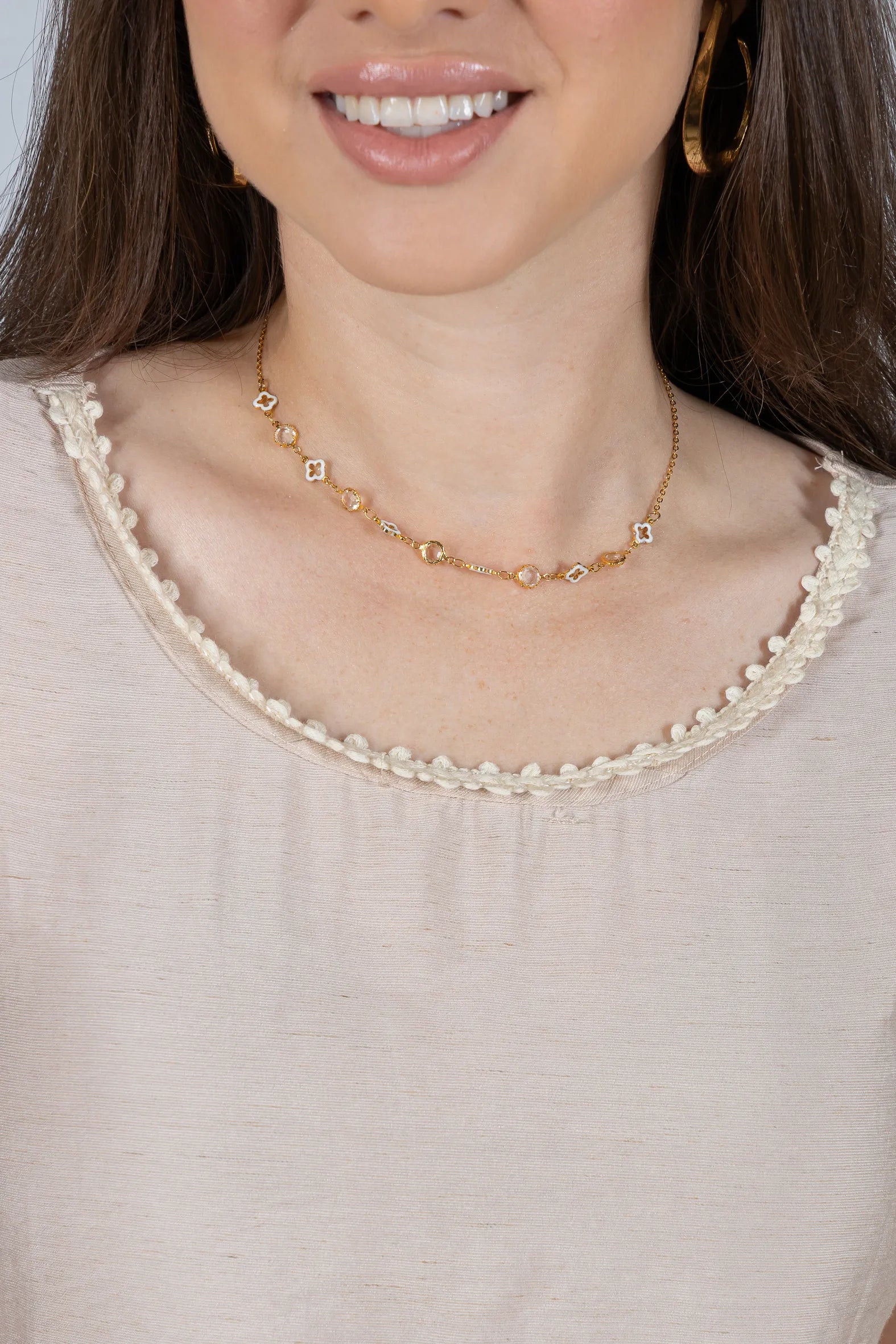 Regata Detalhe Acabamento Bordado Visco Brise Selma Rosa