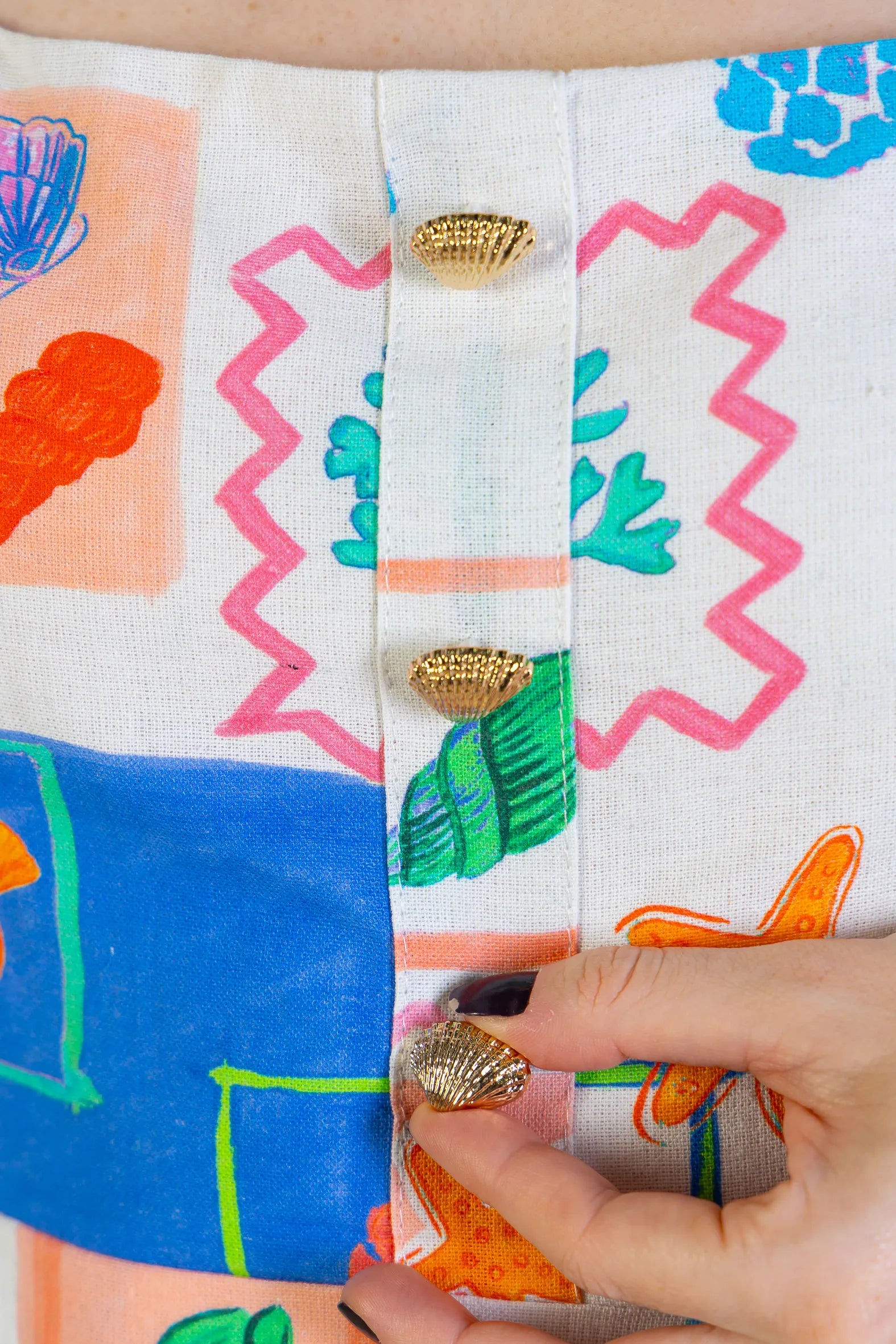 Vestido Longo Amarração Cotton Mix Ísis Valverde Estampado Azul