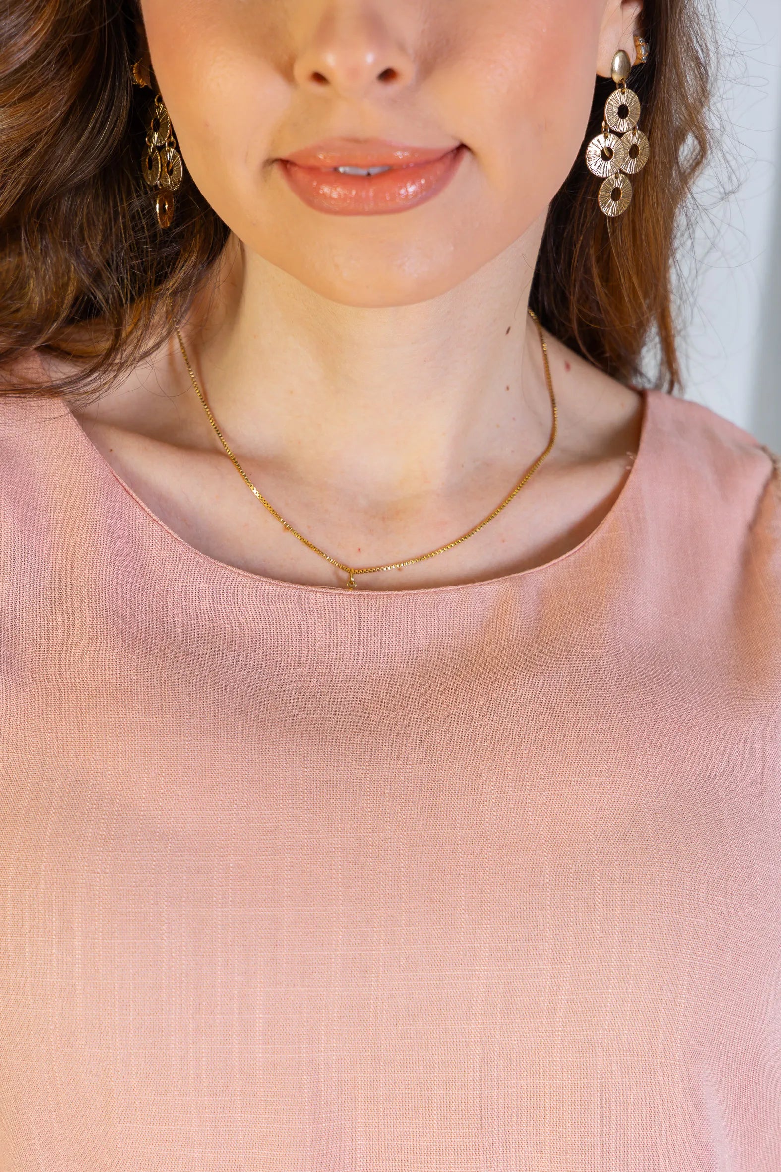 Blusa Regata Detalhe Bordado Visco-linho Ana Maria Braga Rosa