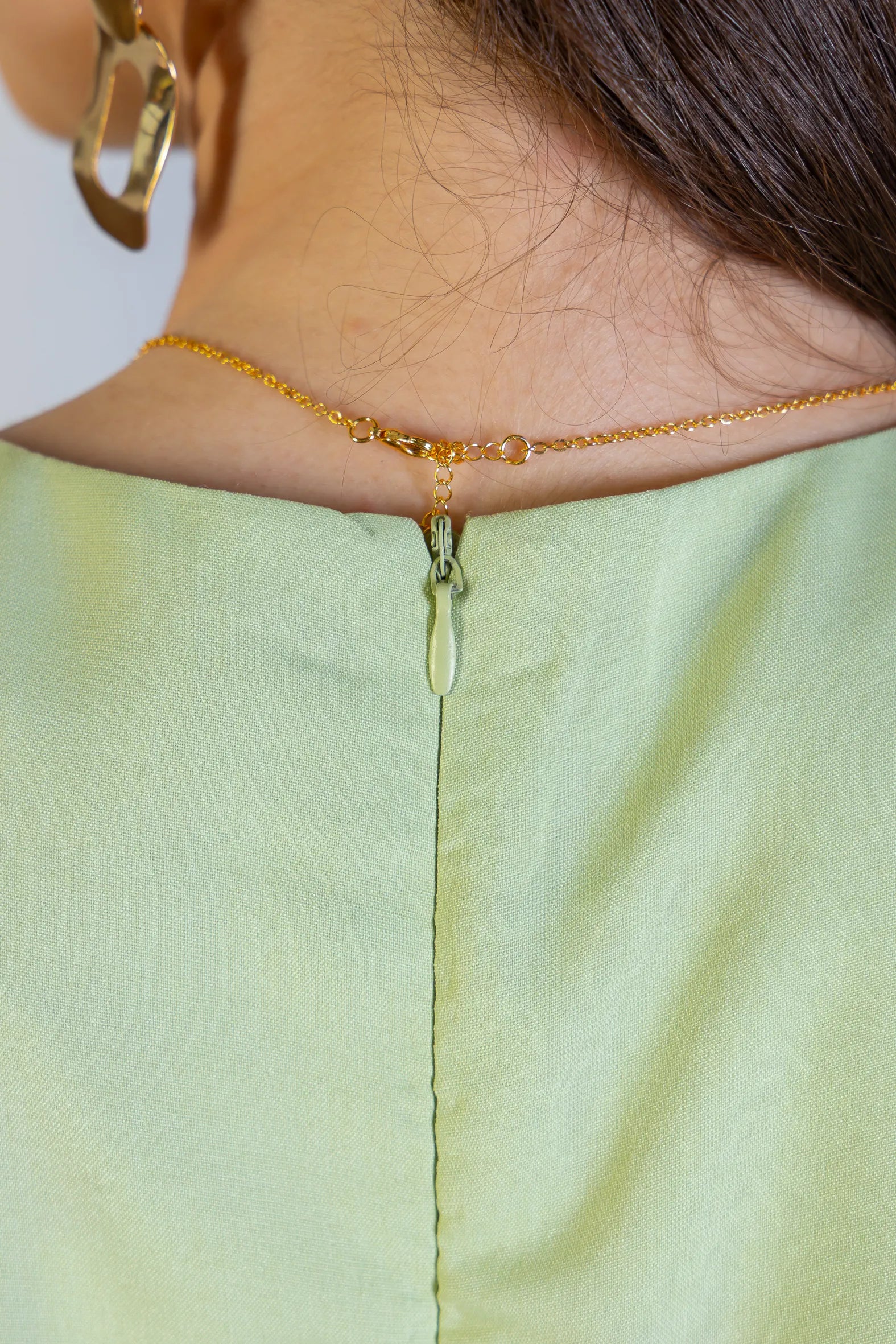 Vestido Longo Detalhe Cinto Patrícia Poeta Verde