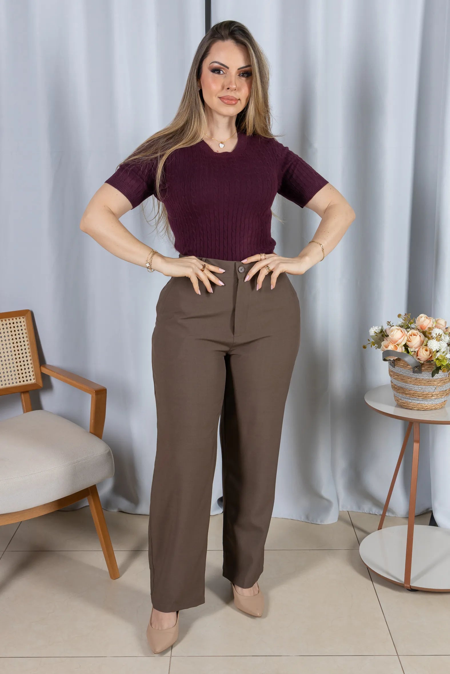 Blusa Modal Confortável Eva Roxa