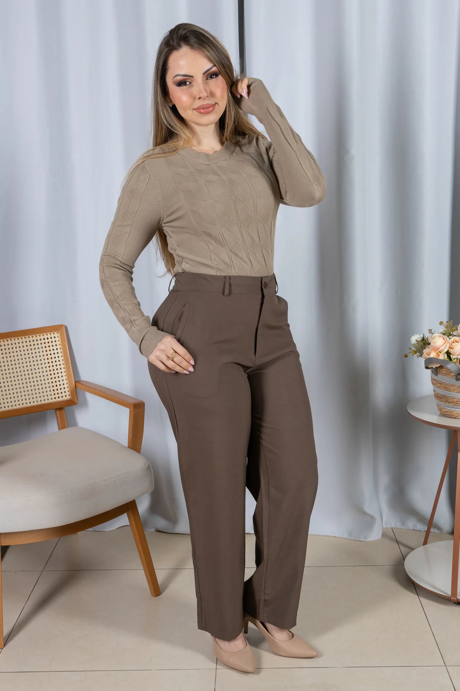 Tricot Macio em Modal Annabelle Areia