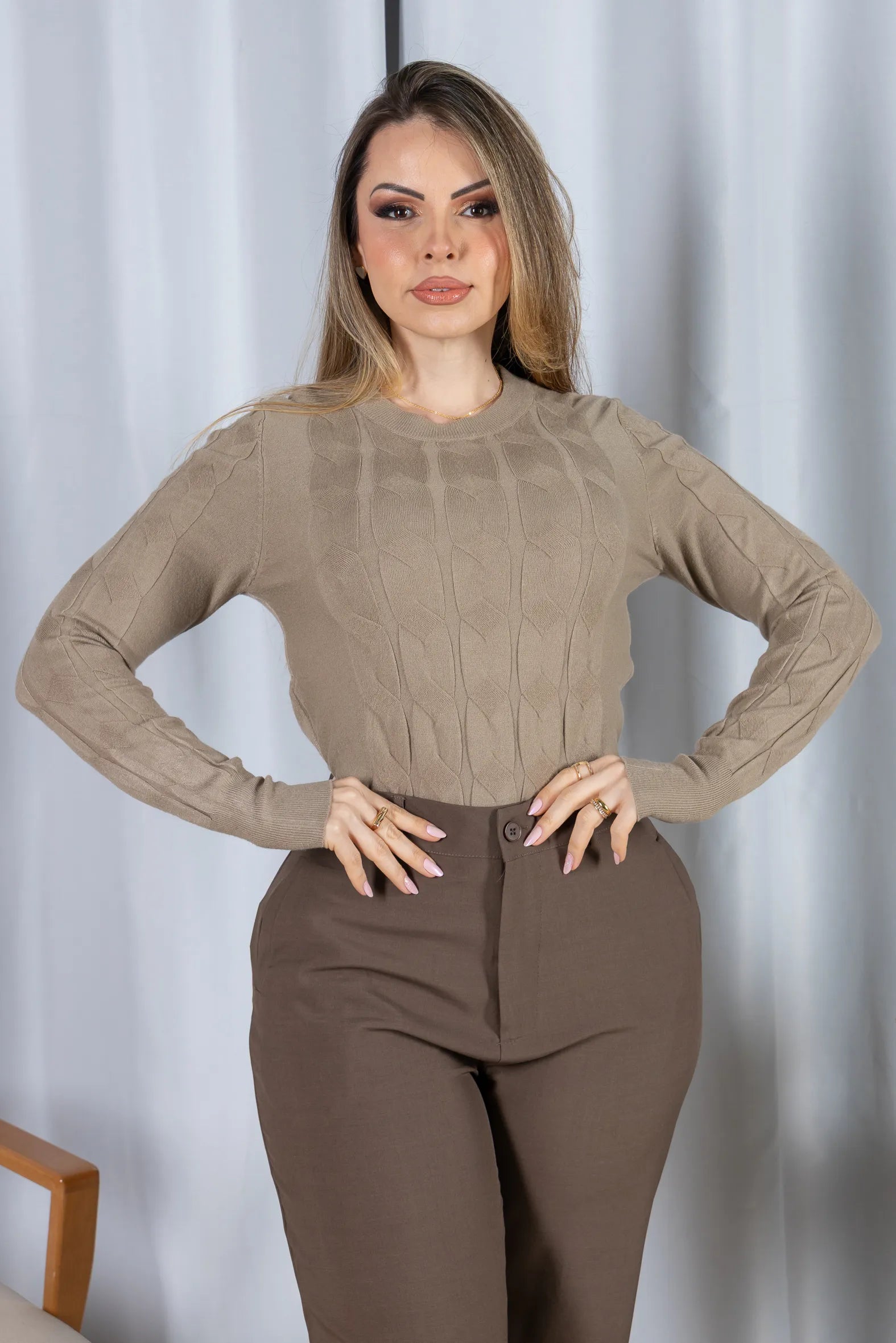 Tricot Macio em Modal Annabelle Areia
