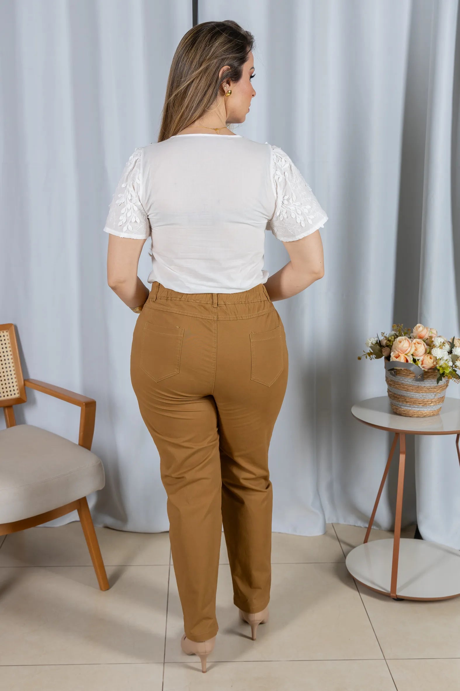 Blusa Laise Leve e Respirável Natália Branca