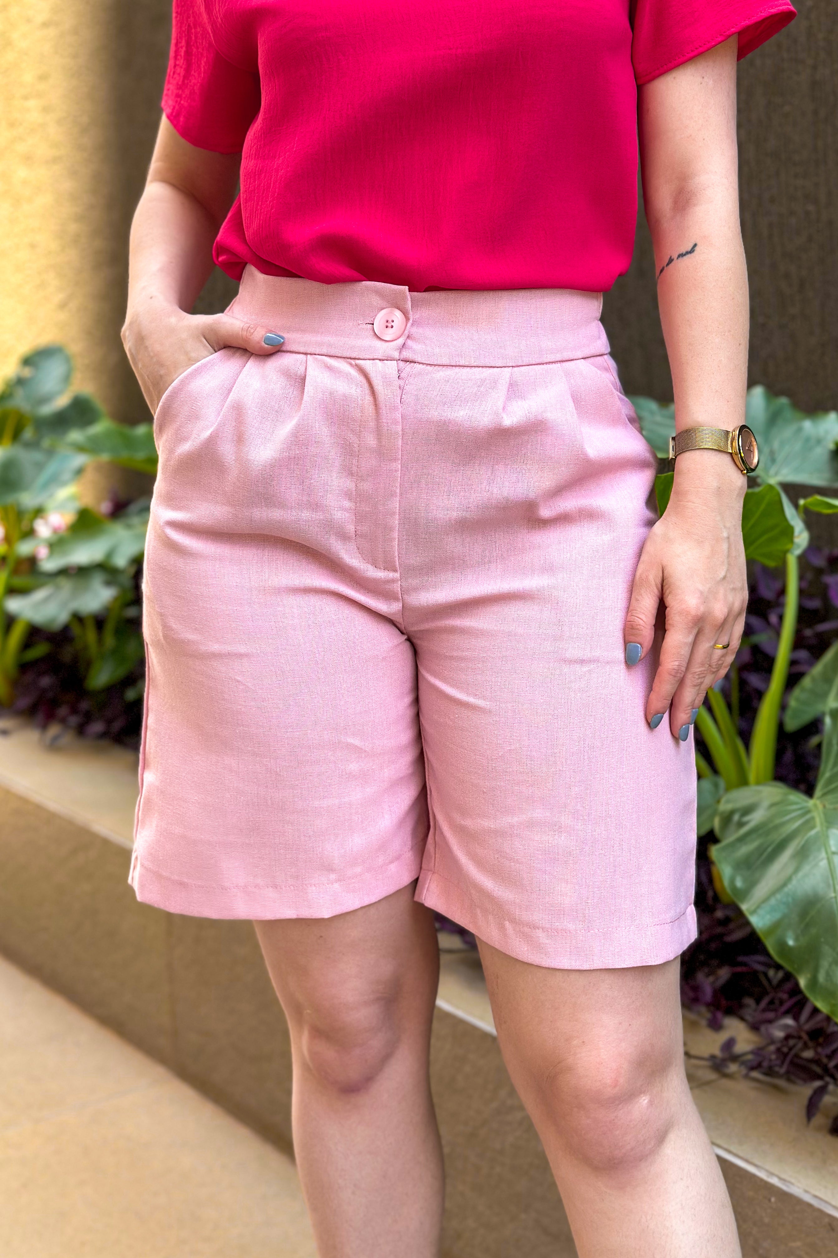 Short Em Linho Abigail Rosa