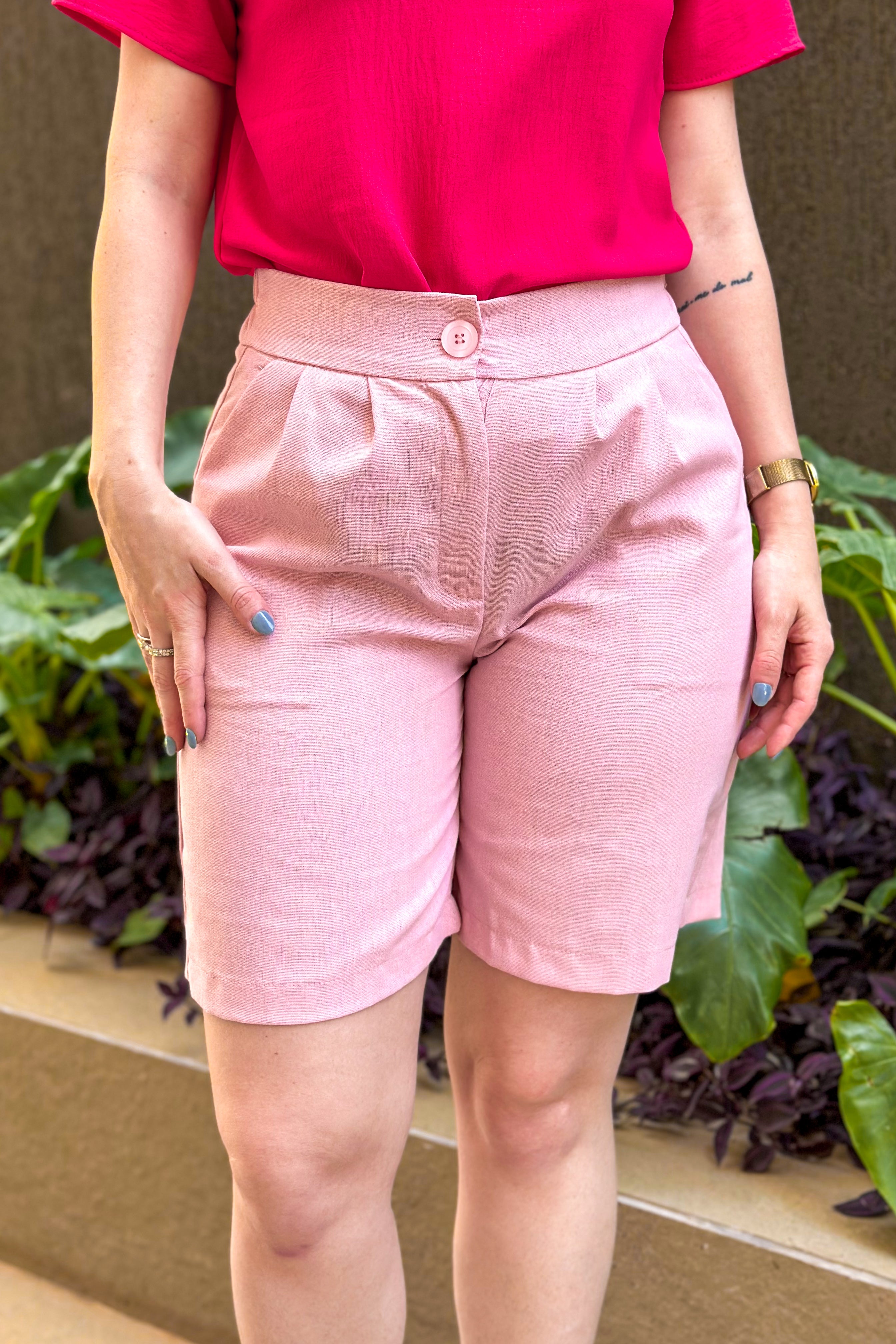 Short Em Linho Abigail Rosa