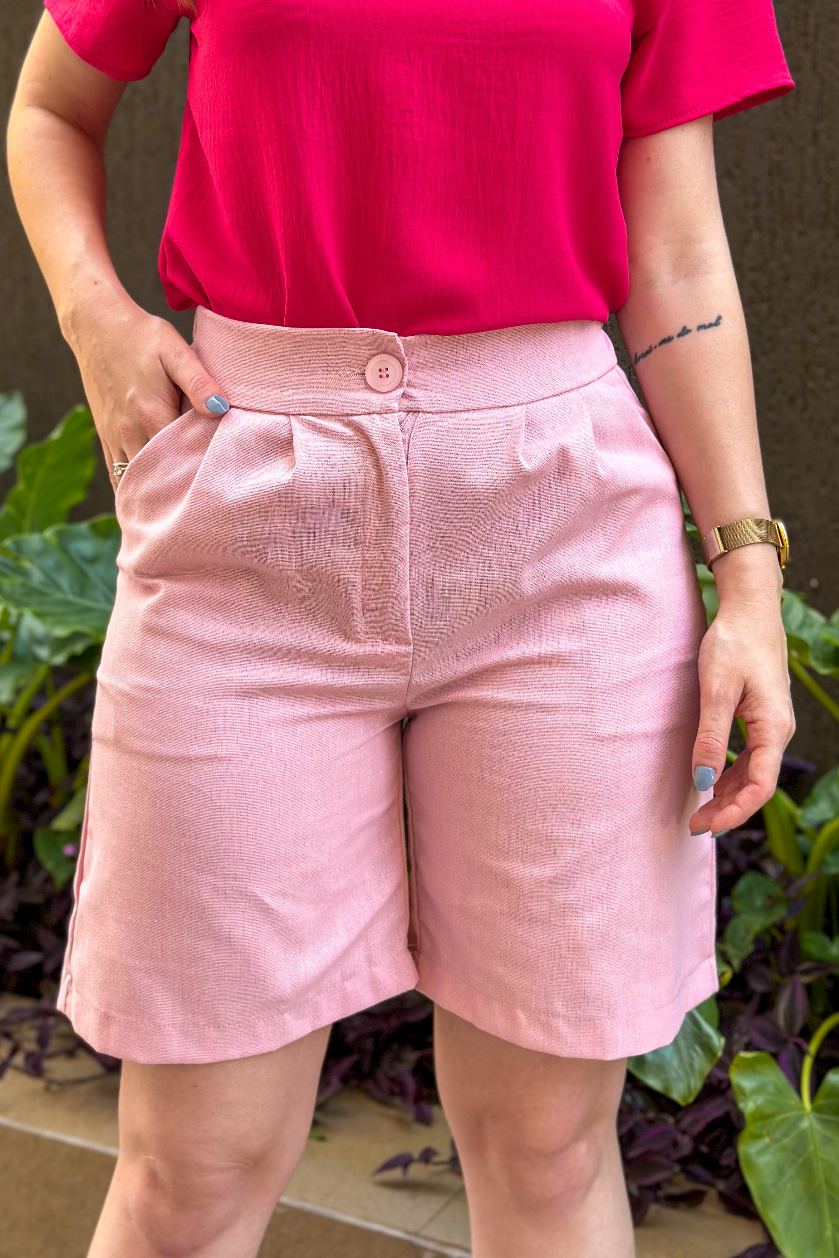 Short Em Linho Abigail Rosa