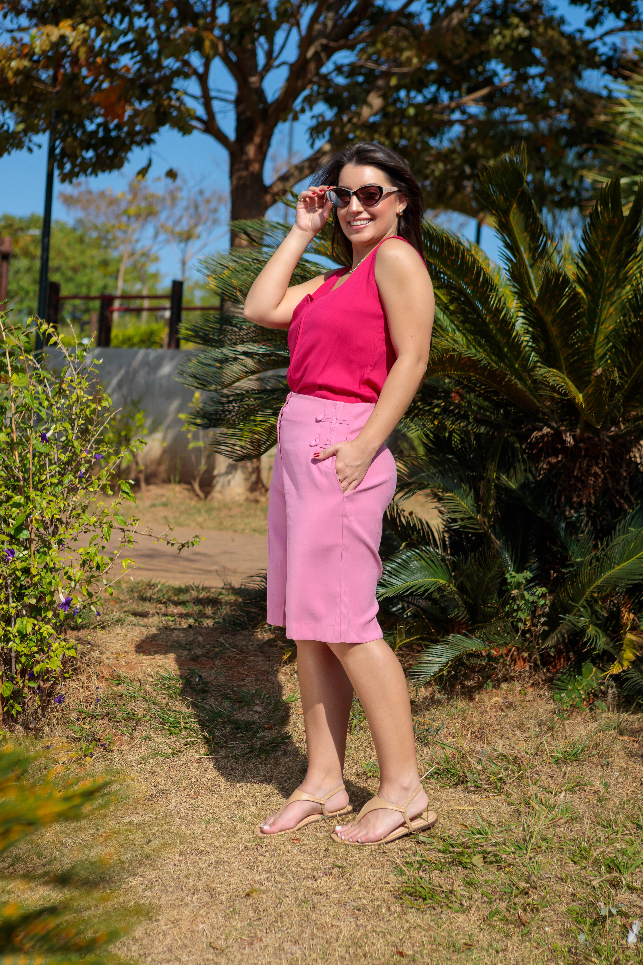 Bermuda Detalhe Bolso Natalia Rosa