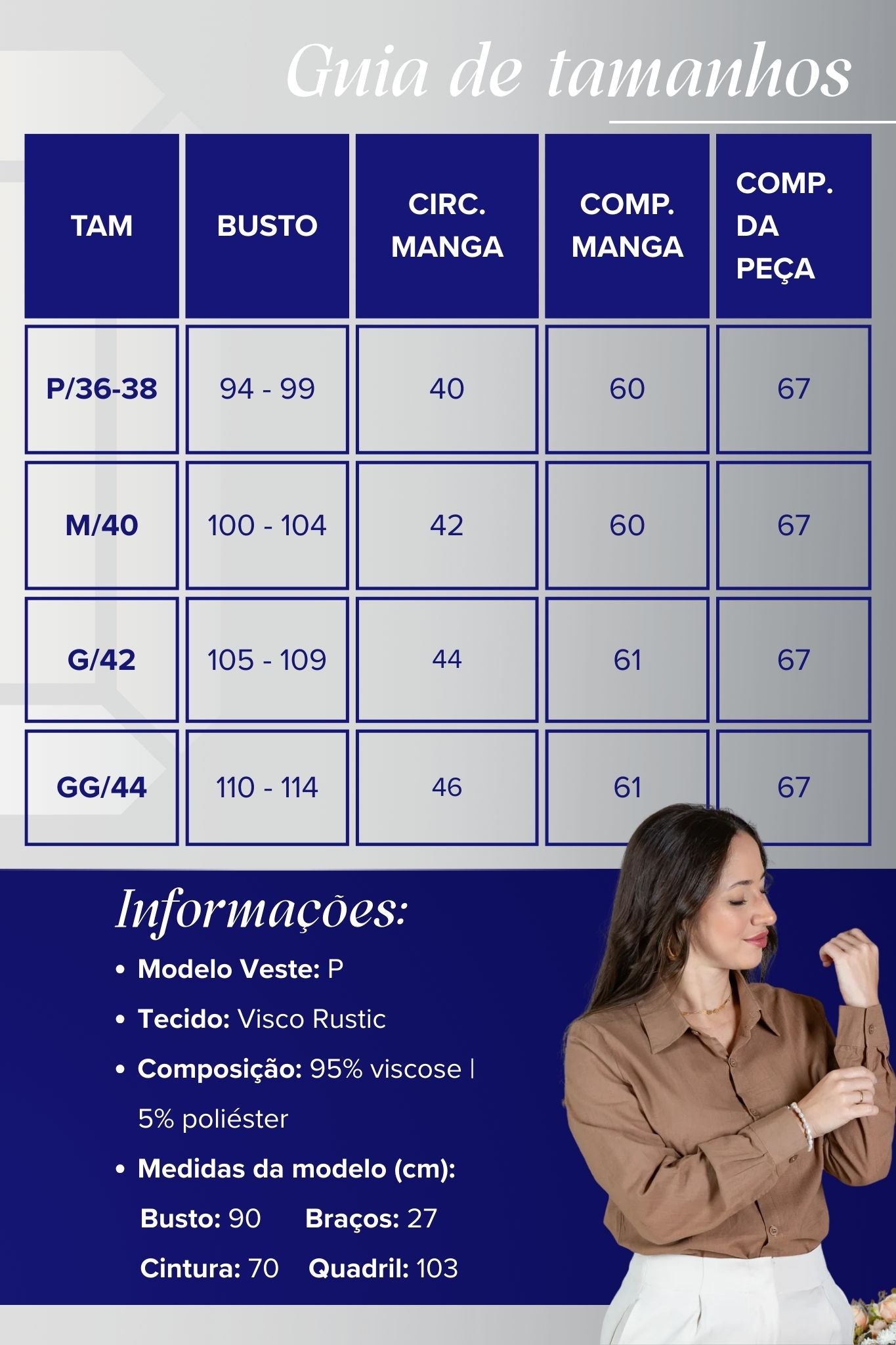 Camisa Manga Longa em Visco Rustic com Botões Jordana Marrom