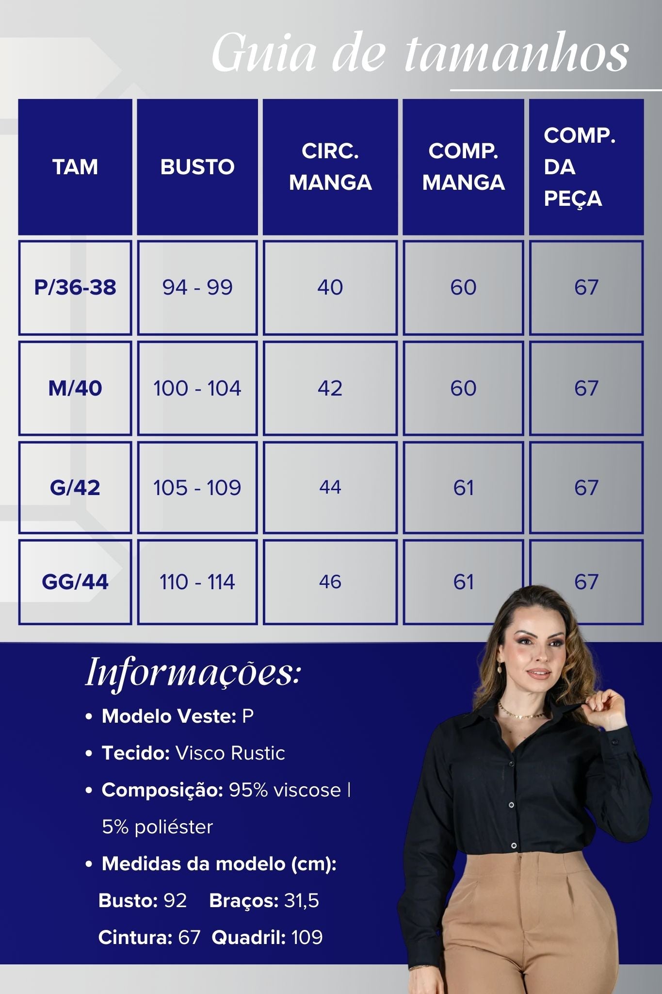 Camisa Manga Longa em Visco Rustic com Botões Jordana Preta