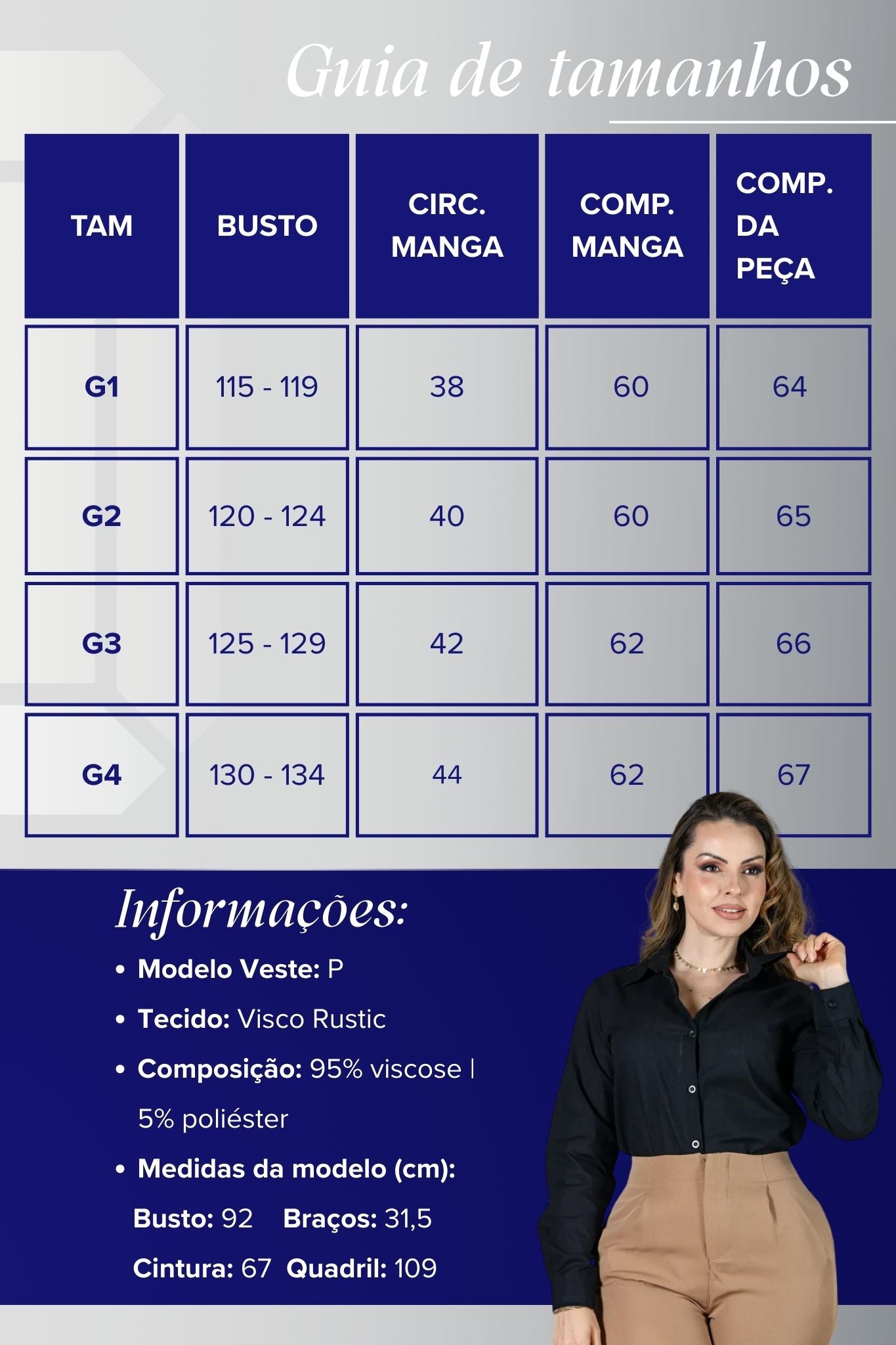 Camisa Manga Longa em Visco Rustic com Botões Jordana Preta