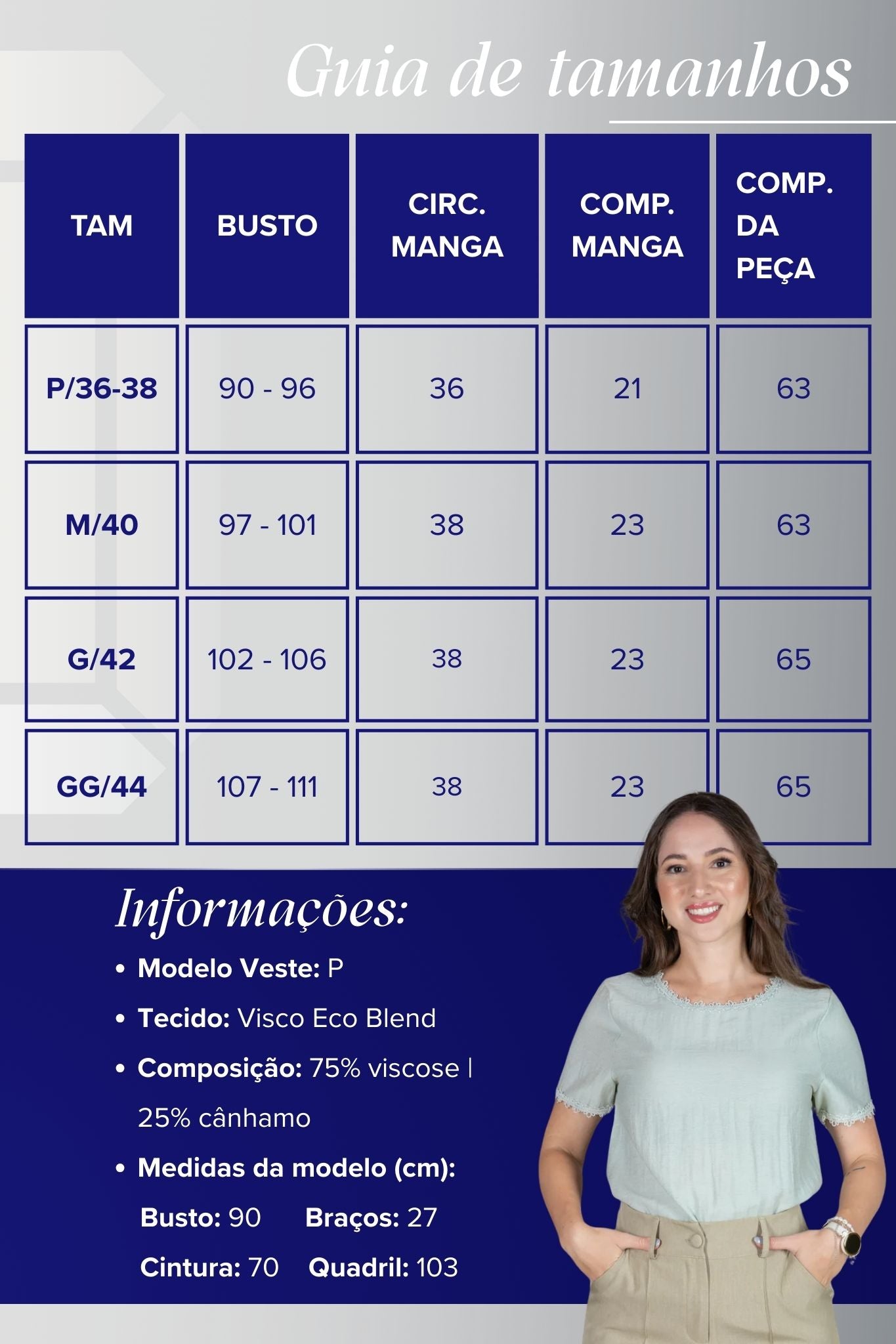 Blusa Manga Curta em Visco Eco Blend com Detalhes Bordados Leila Verde