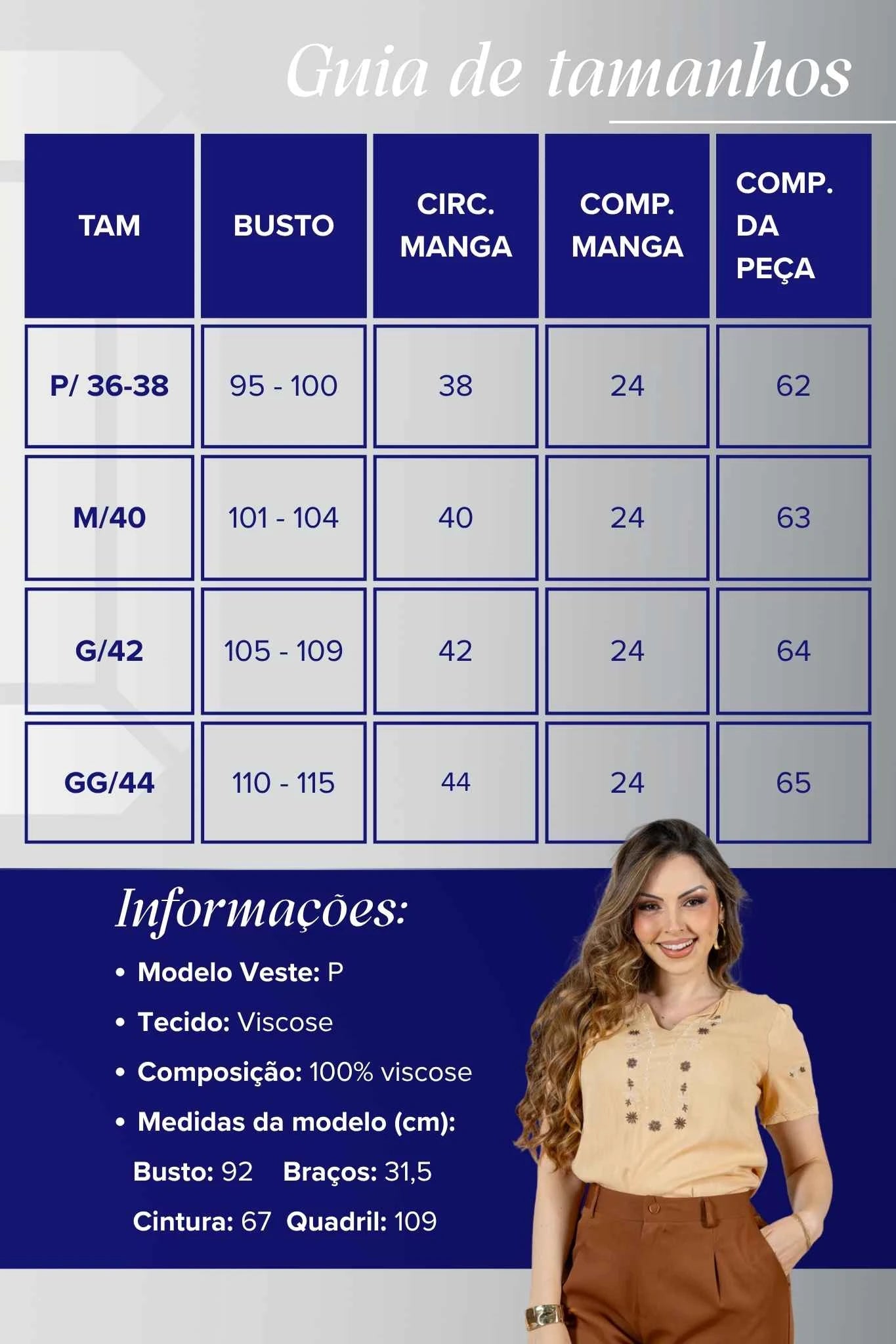 Blusa Manga Curta Decote em 'V' em Viscose com Acabamento Bordado Liara Mostarda