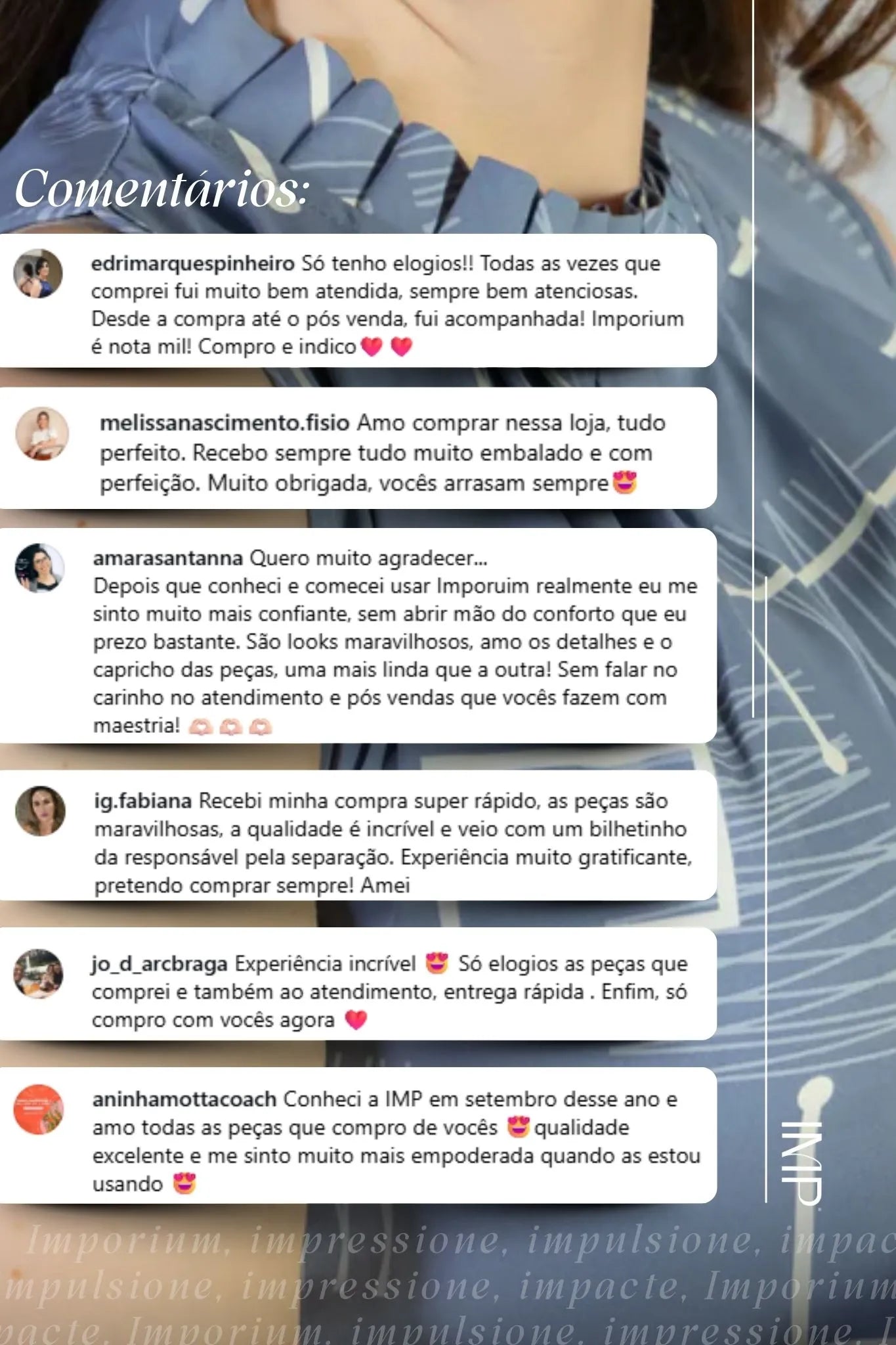 Regata Detalhe Pregas Colo Crepe Classic Lídia Estampada Azul