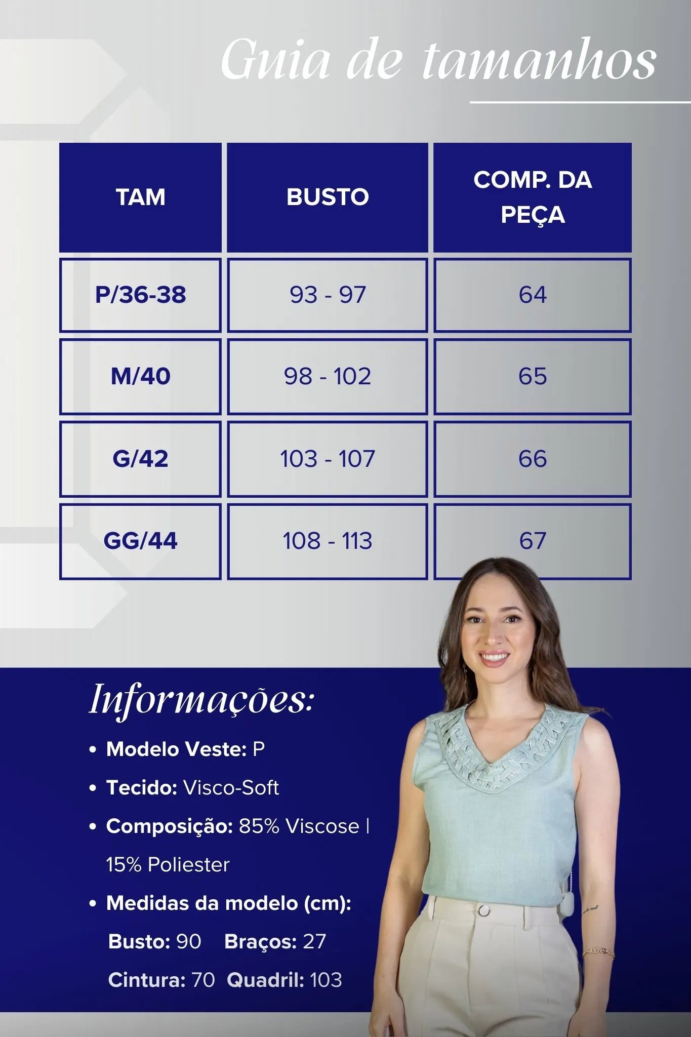 Blusa Regata Decote "V" Detalhe Trançado Em Visco Soft Liliane Verde