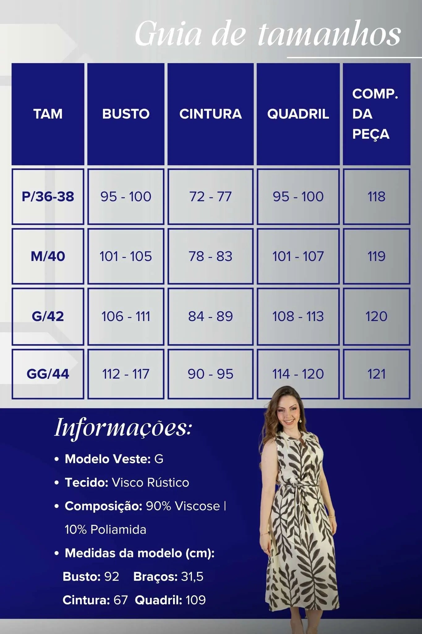 Vestido Midi Regata Visco Rústico Luana Estampado Marrom