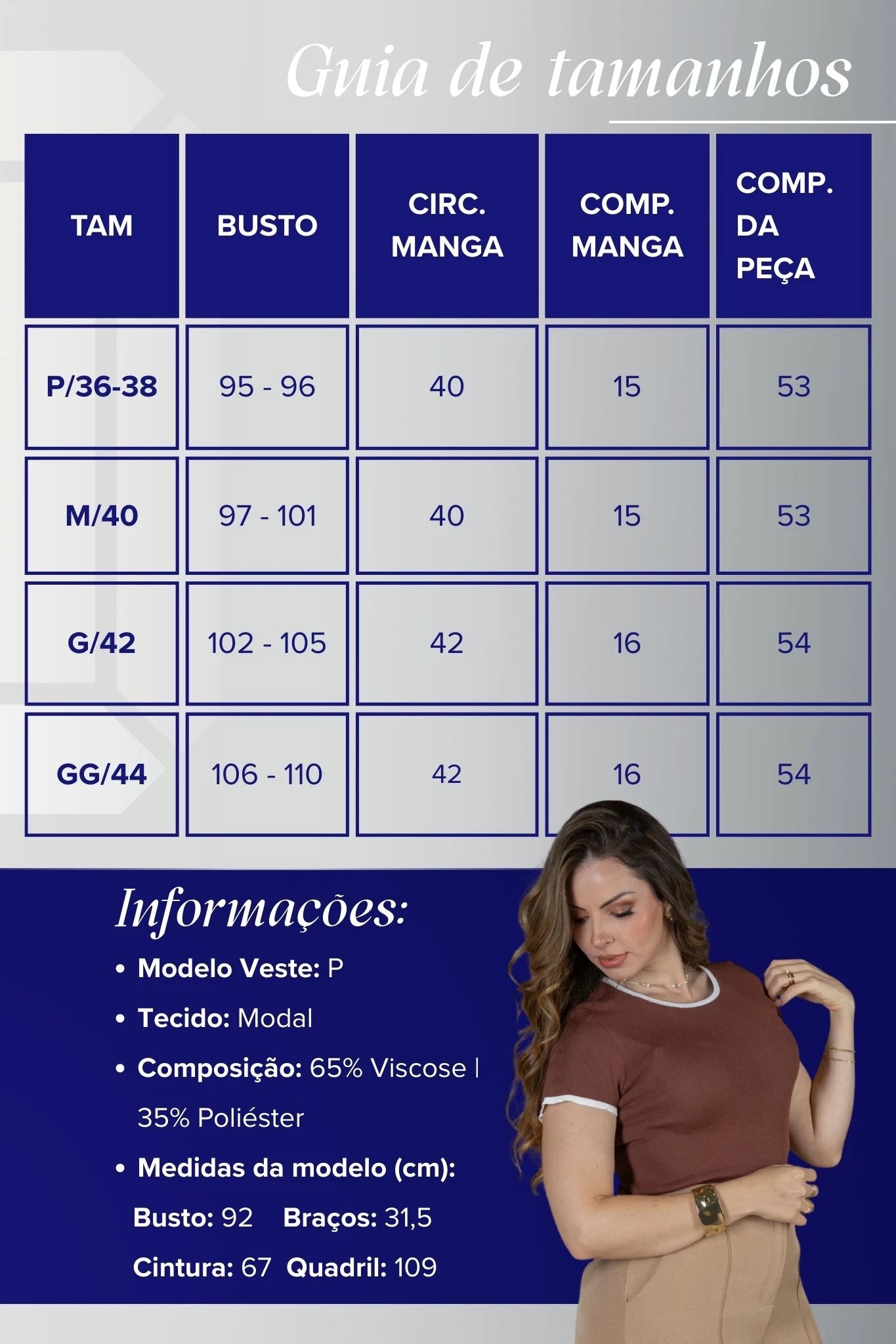 Blusa Manga Curta em Modal com Acabamento Contrastante Madeleine Marrom