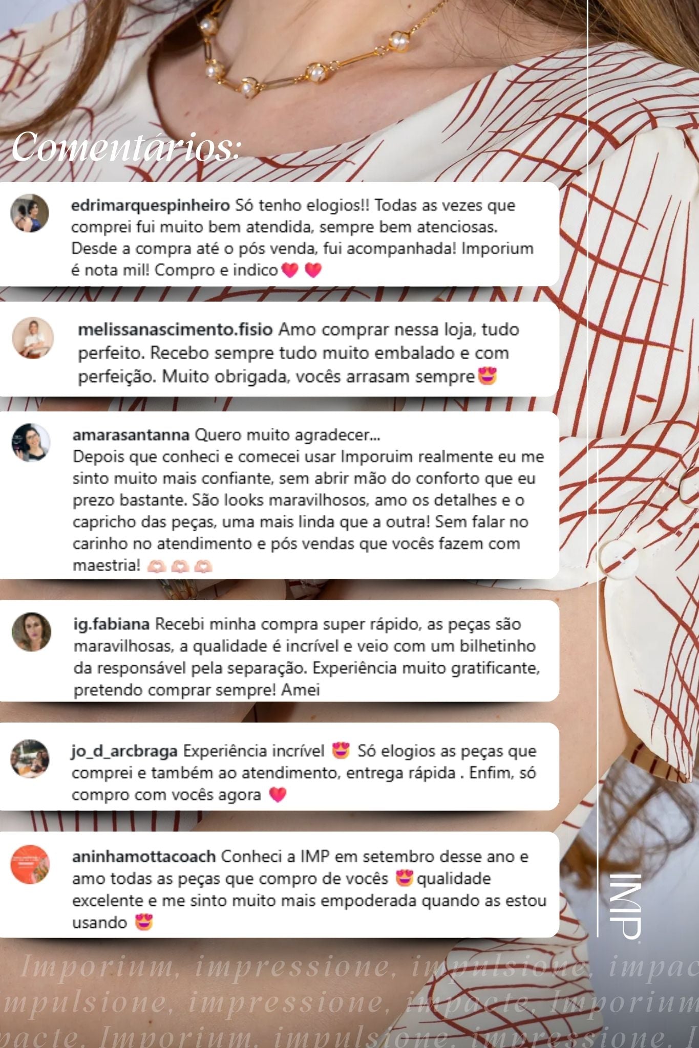 Blusa Manga Curta Botões Crepe Classic Magda Estampada Vermelha