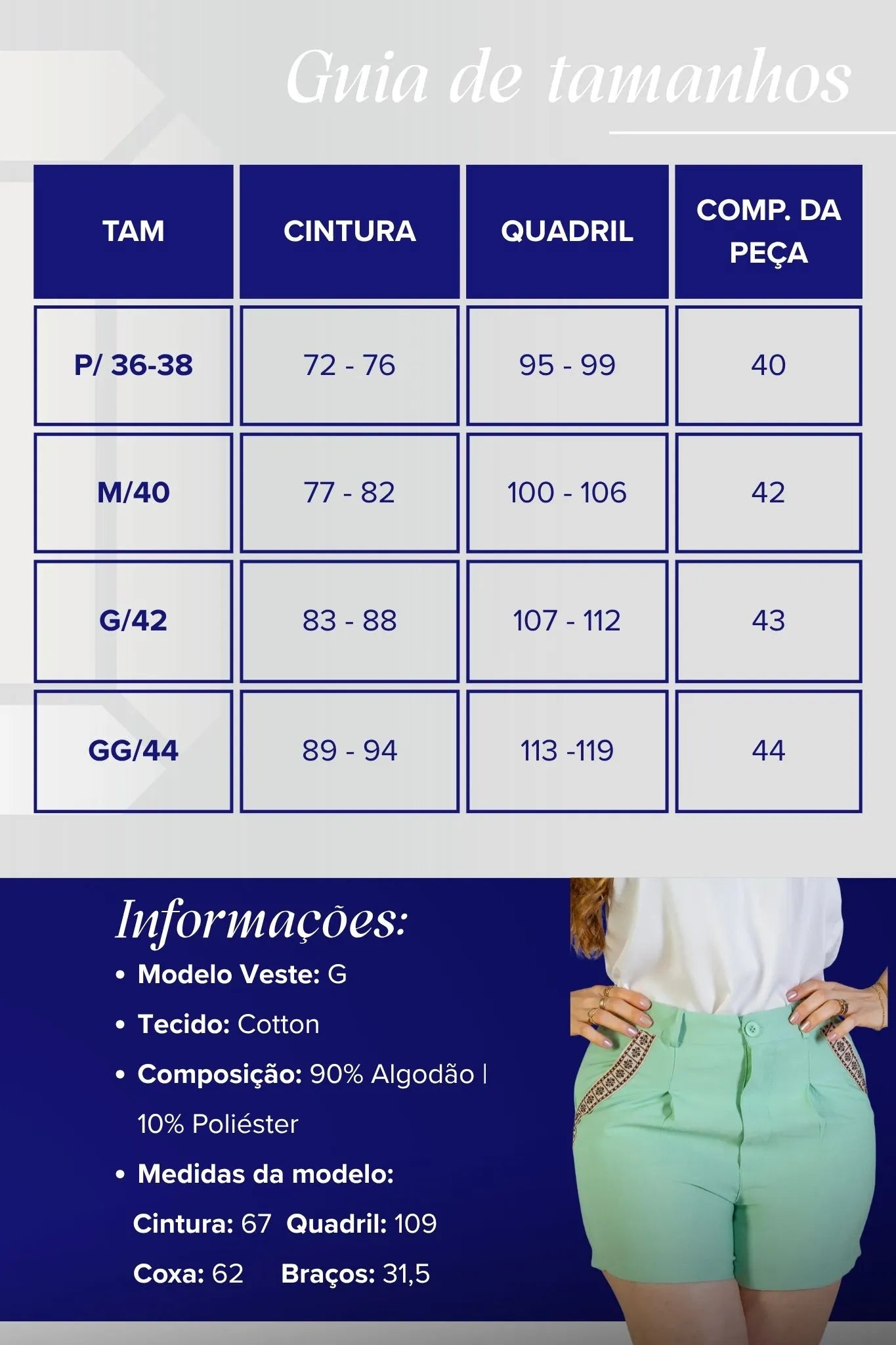 Shorts Detalhe Bolsos Cotton Maju Coutinho Verde