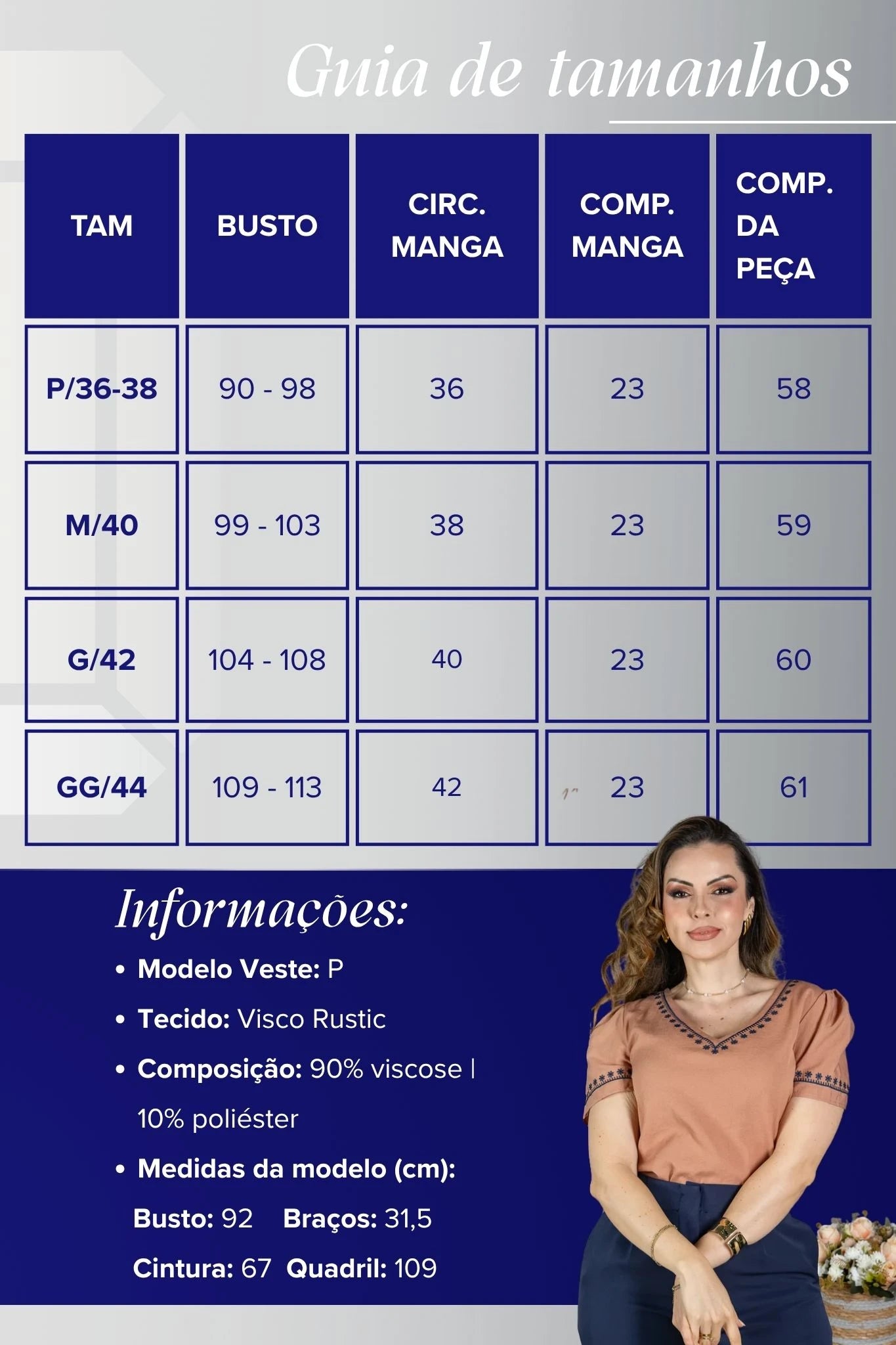 Blusa Manga Curta Decote em "V" Bordado em Visco Rustic Mara Coral