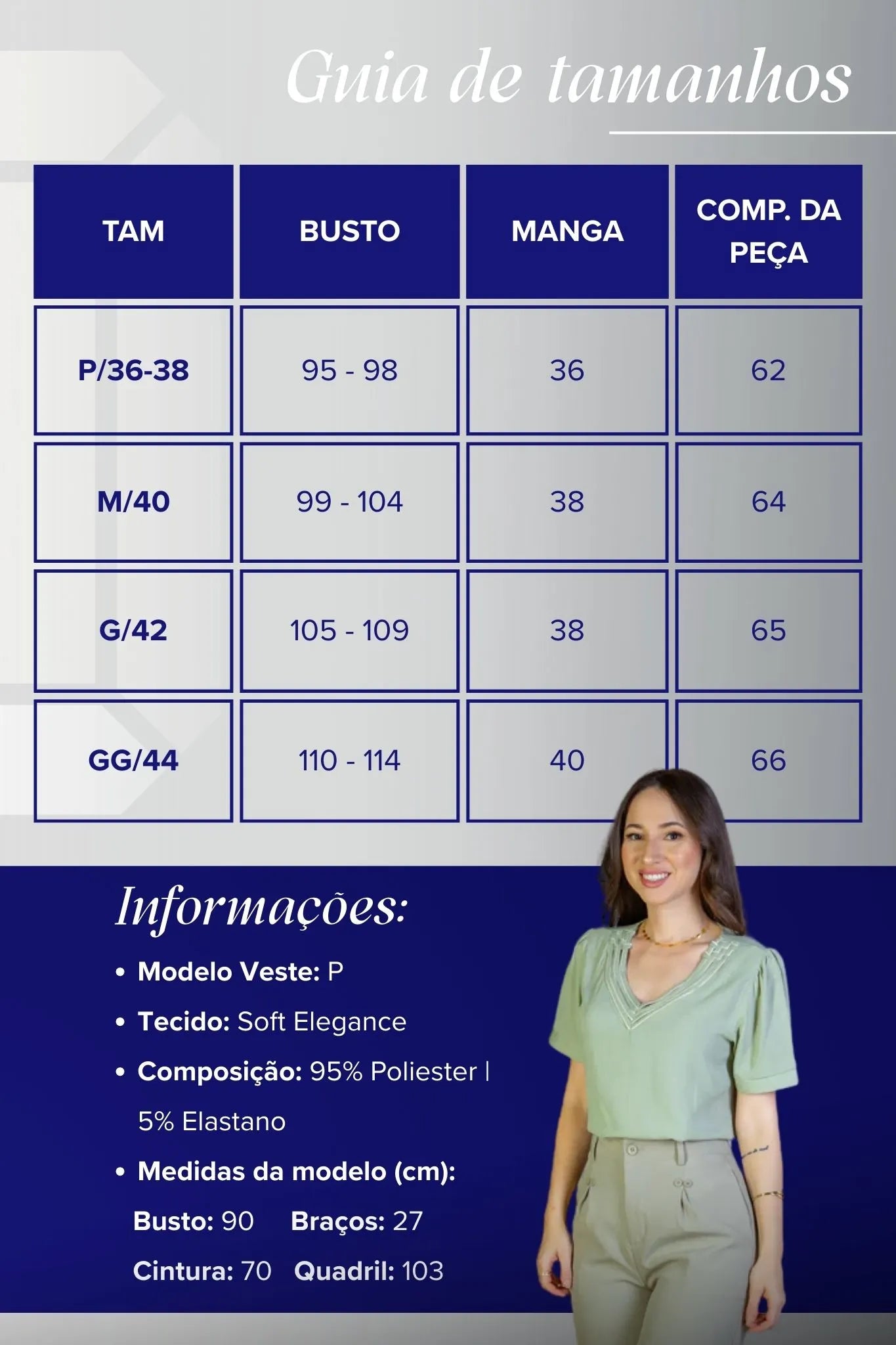 Blusa Manga Curta Detalhe Decote "V" Visco-Linho Marília Verde