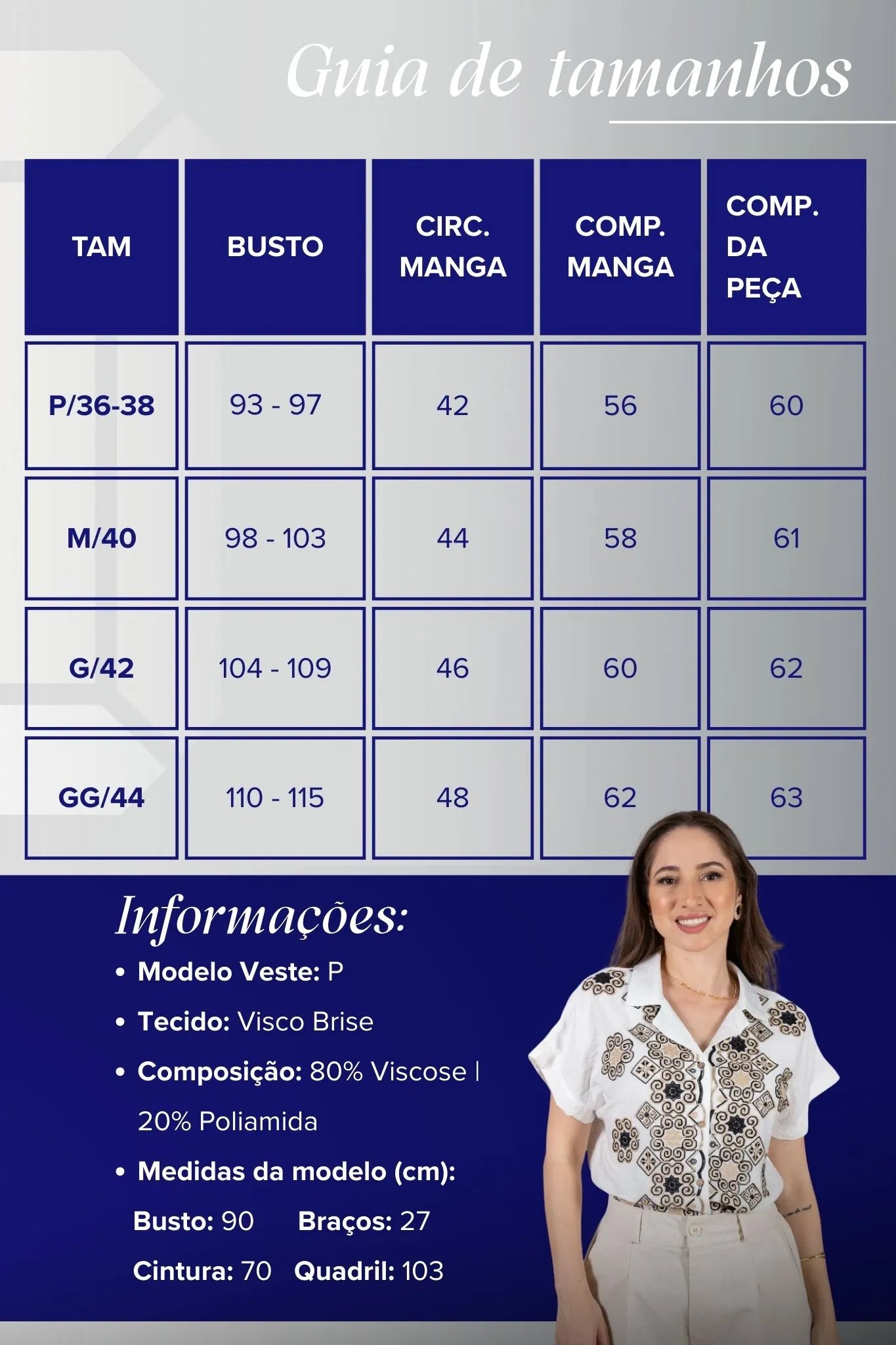 Camisa Manga Curta Neuza Bordada Visco Brise Preta