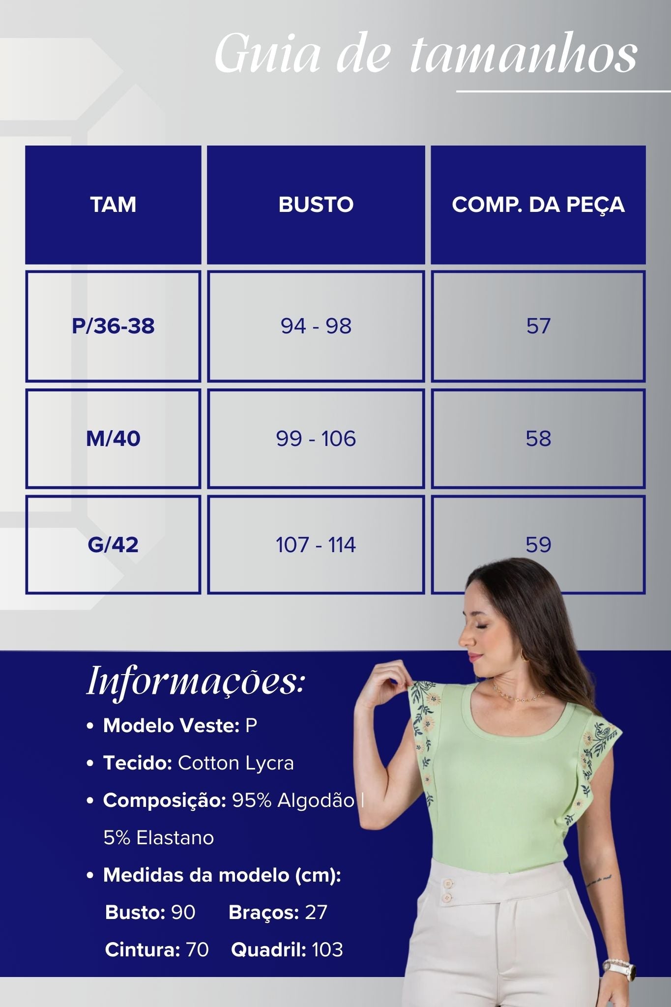 Blusa Regata em Cotton Lycra Muscle Tee com Detalhe Bordado Pâmela Verde