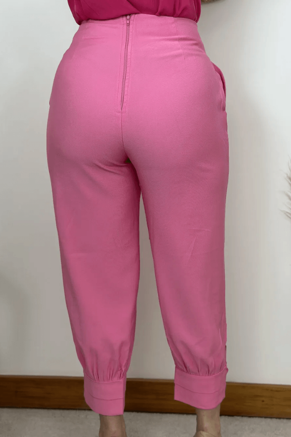 Calça Detalhe Barra Raissa Rosa