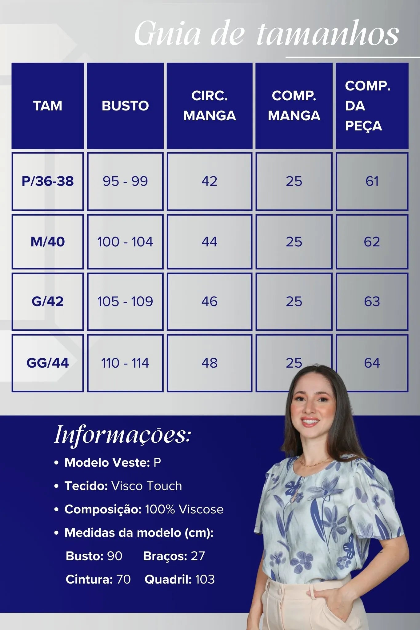 Blusa Manga Curta Visco Touch Estampa Floral Rosângela Violeta