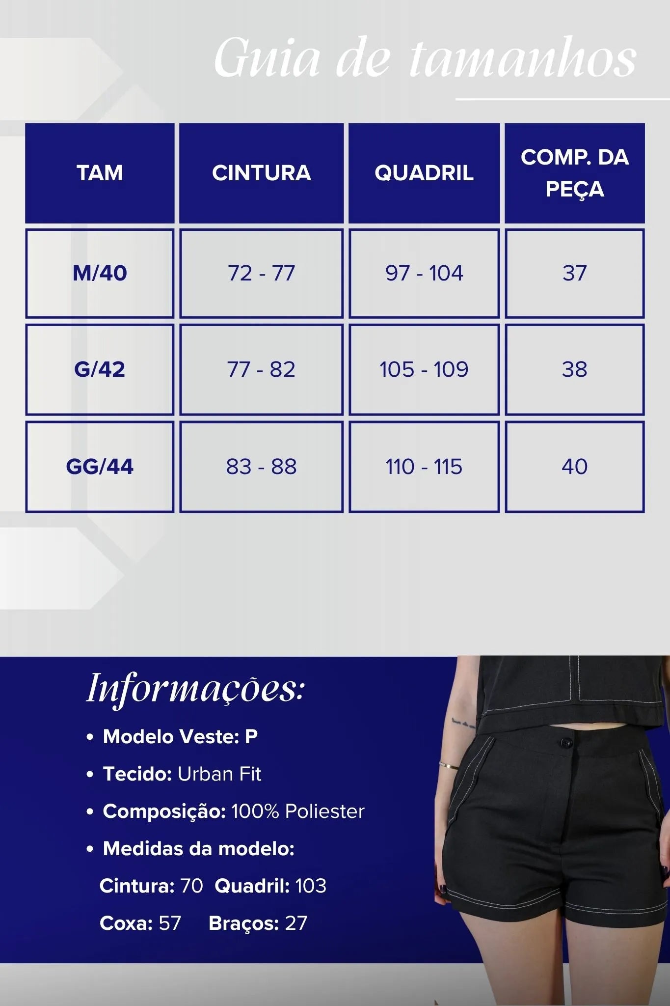 Shorts Detalhe Pesponto Bolso Faca Urban Fit Sabrina Sato Preto