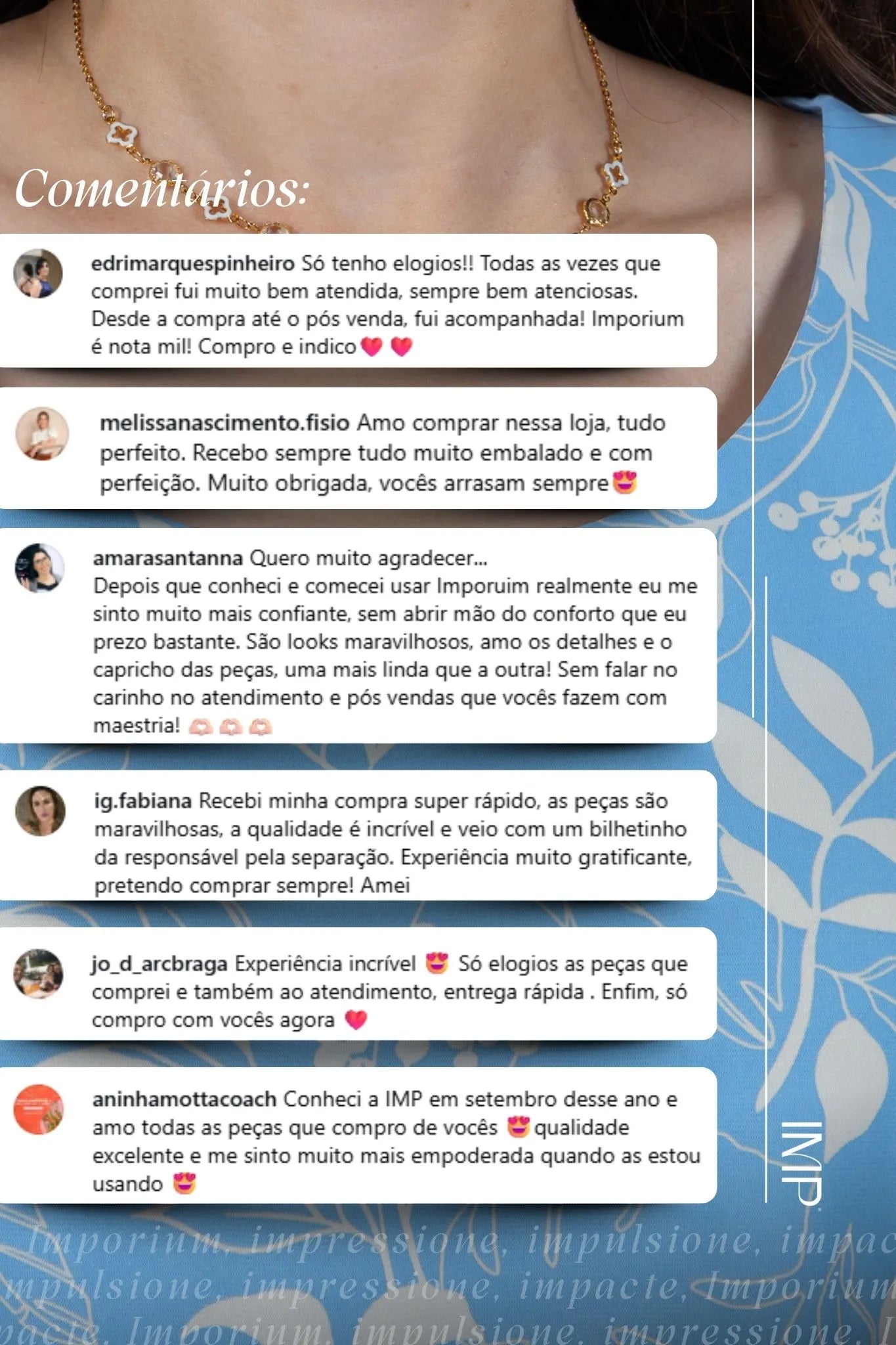 Blusa Manga Curta Detalhe Botão Samara Estampada Azul