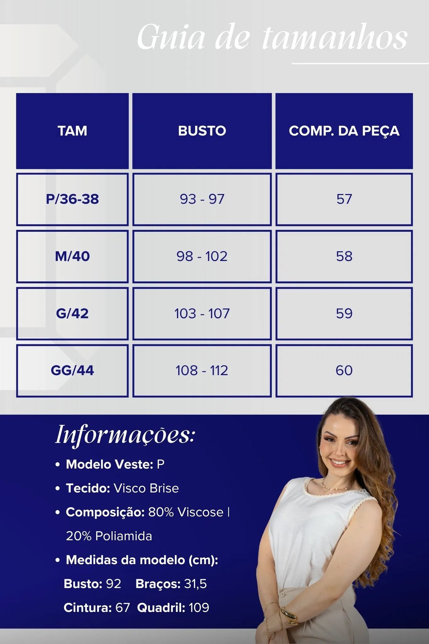 Regata Detalhe Acabamento Bordado Visco Brise Selma Branca