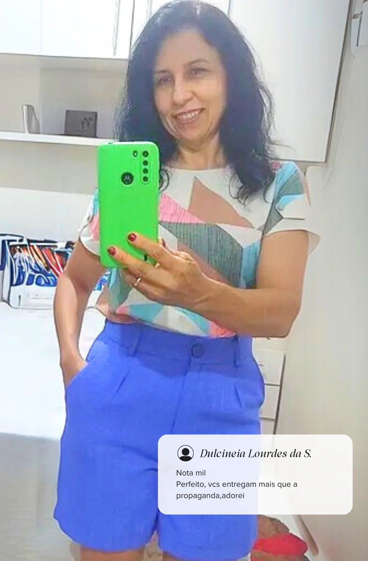 Short Em Linho Antônia Azul Celeste