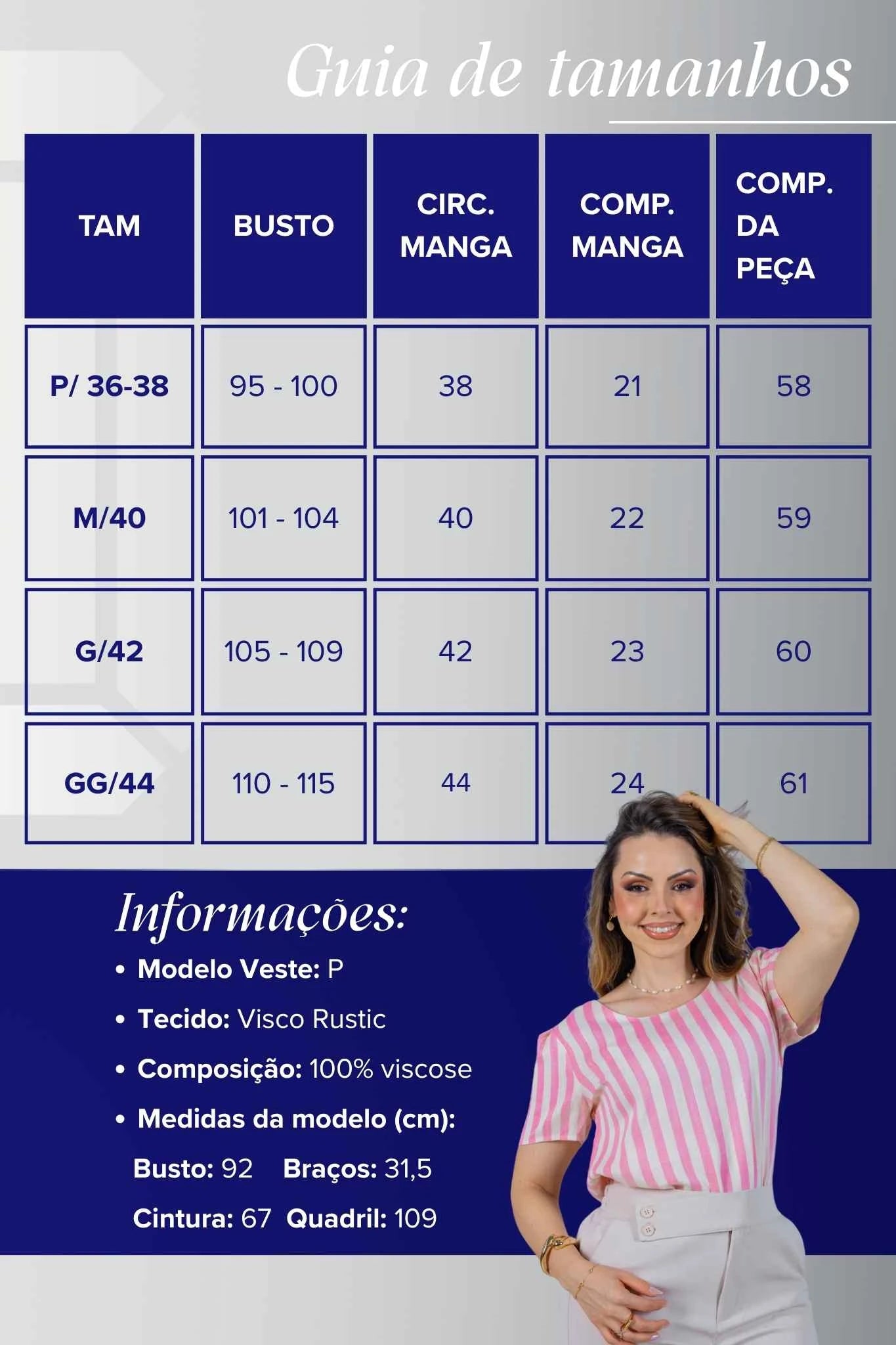 Blusa Manga Curta em Visco Rustic com Estampa Listrada Sofia Rosa
