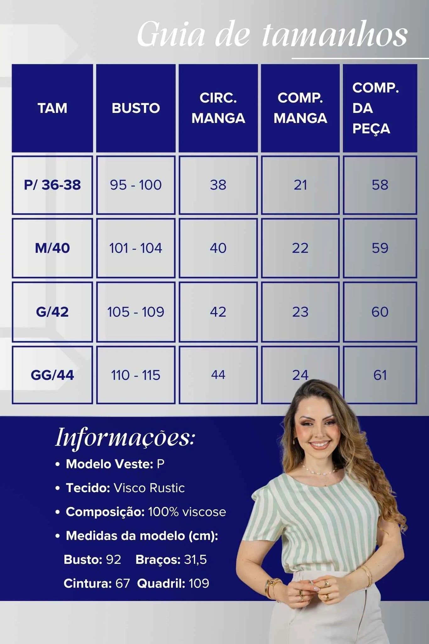 Blusa Manga Curta em Visco Rustic com Estampa Listrada Sofia Verde