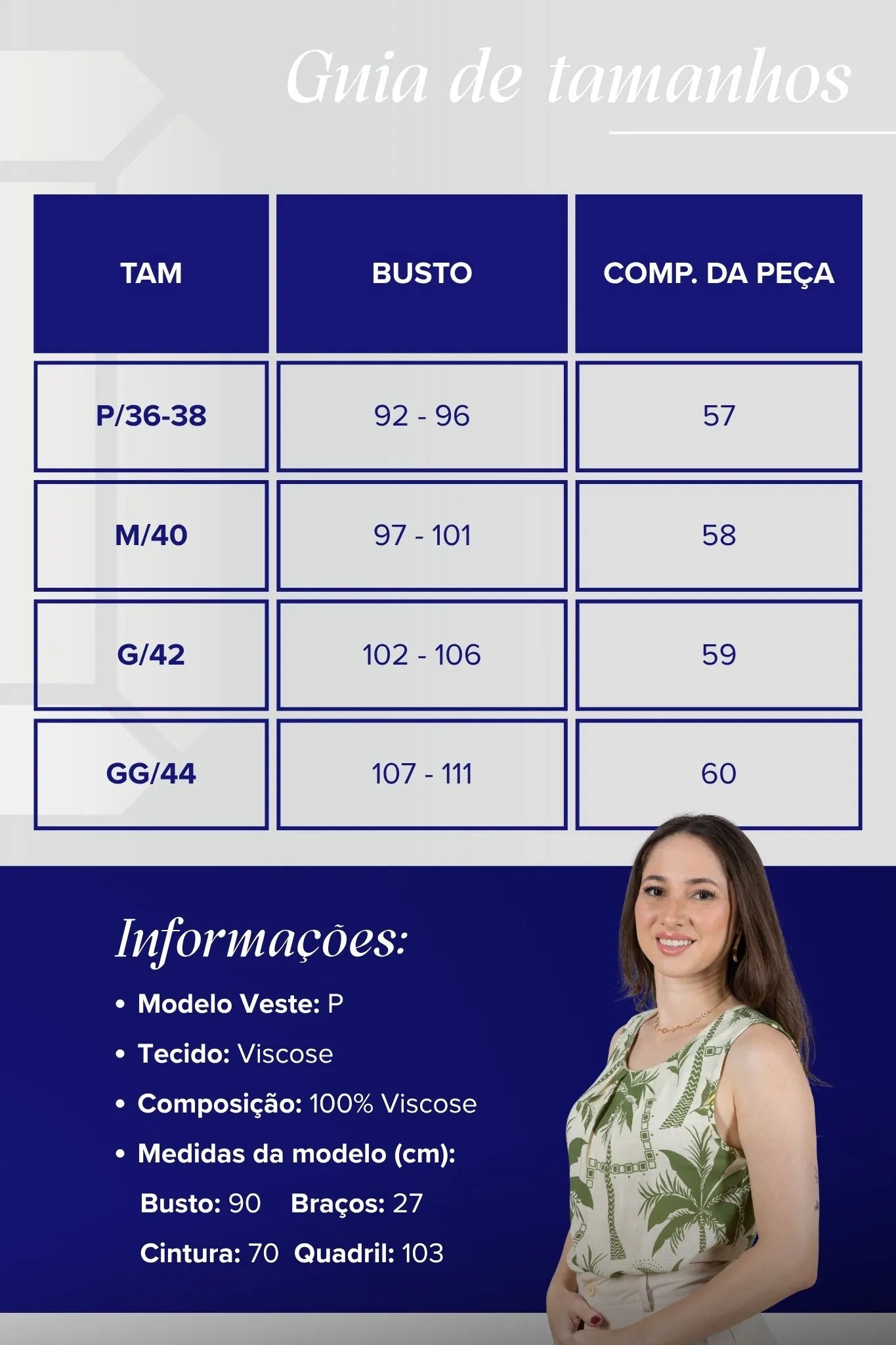 Regata Pregas Colo Viscose Sônia Estampada Verde