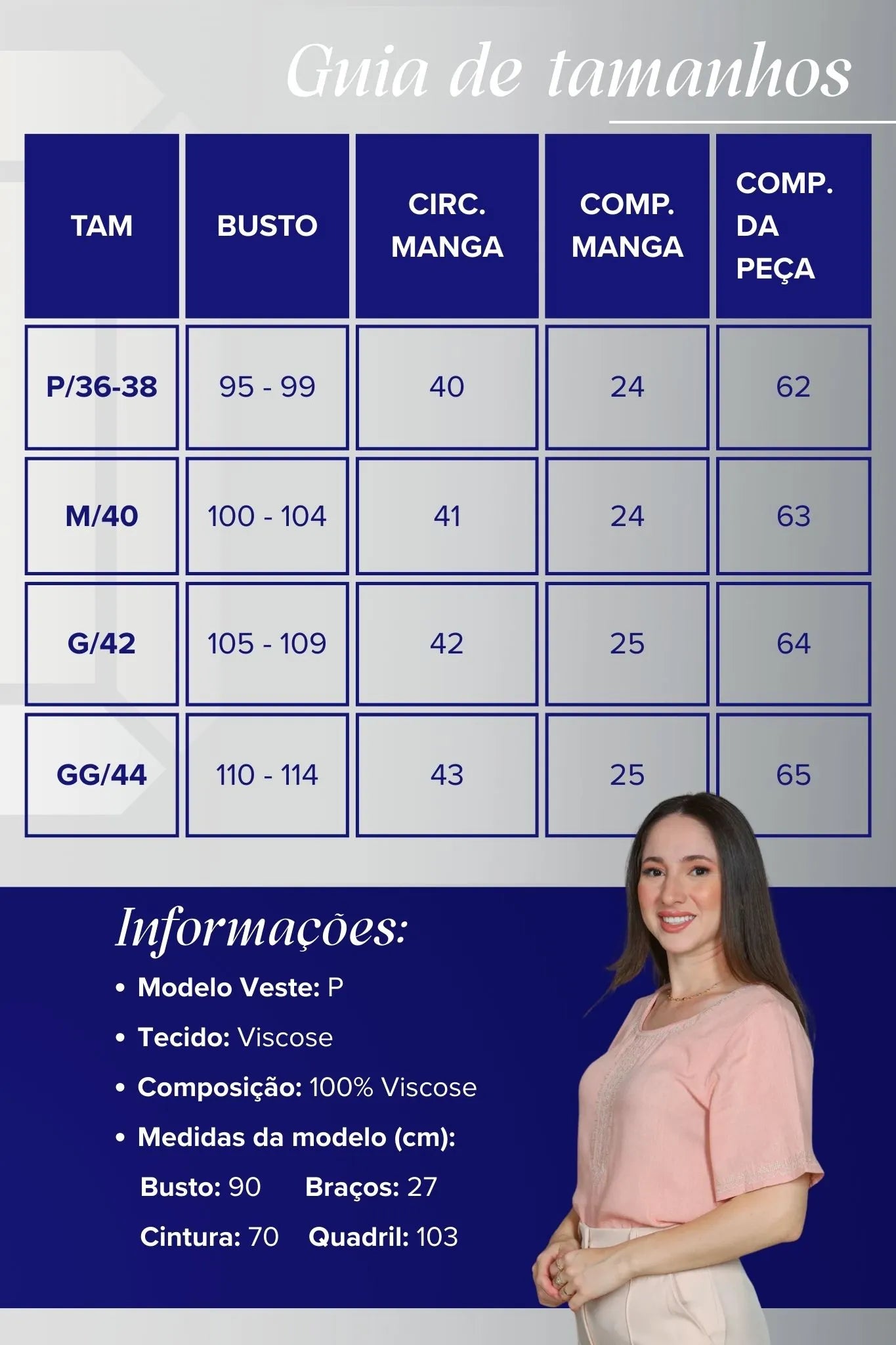 Blusa Manga Curta Viscose Detalhe Bordado Tereza Rosa