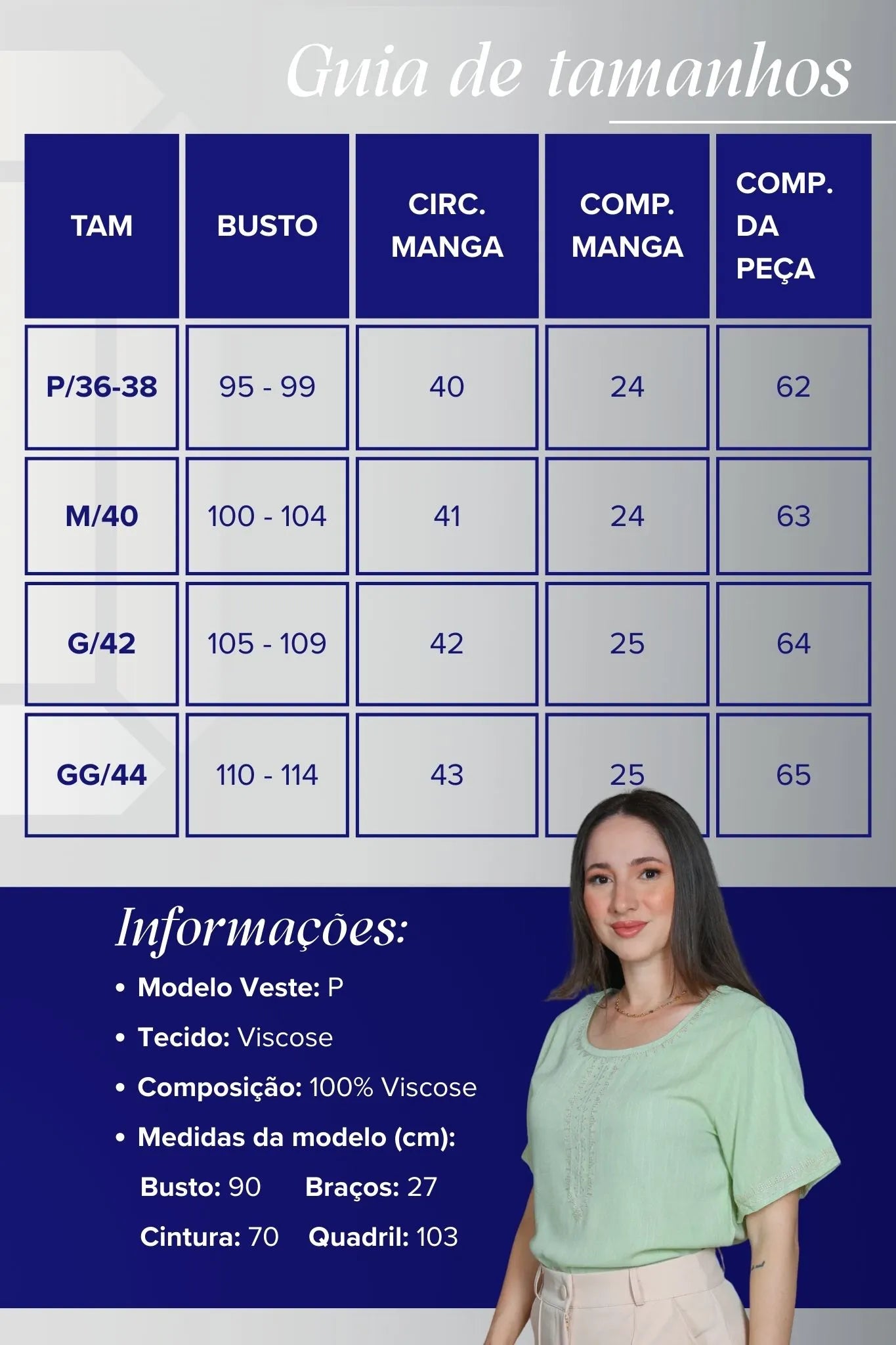 Blusa Manga Curta Viscose Detalhe Bordado Tereza Verde