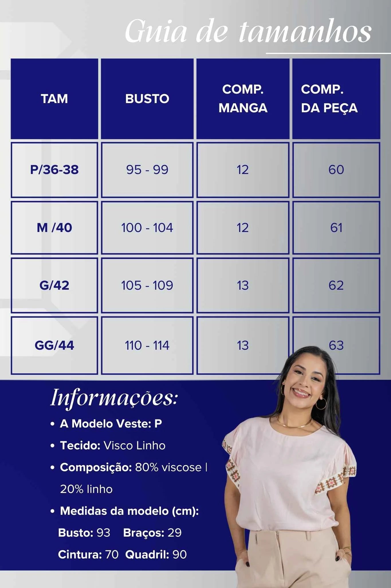 Blusa Manga Curta com Acabamento Bordado em Visco-linho Valéria Rosa