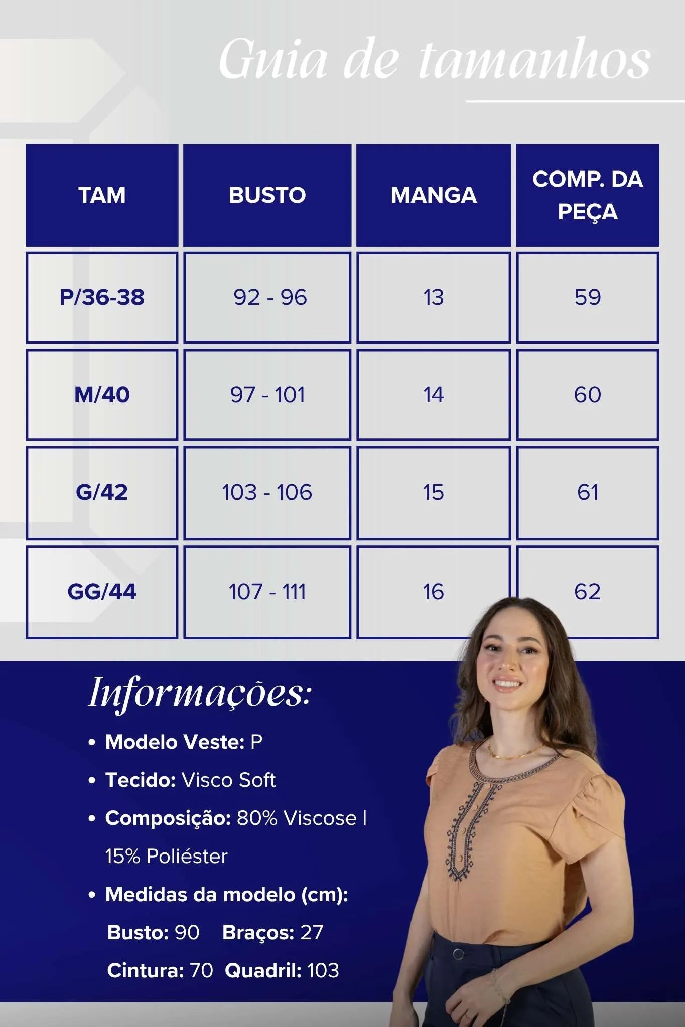 Blusa Manga Curta Transpassada Detalhe Botão Visco Soft Vanessa Marrom