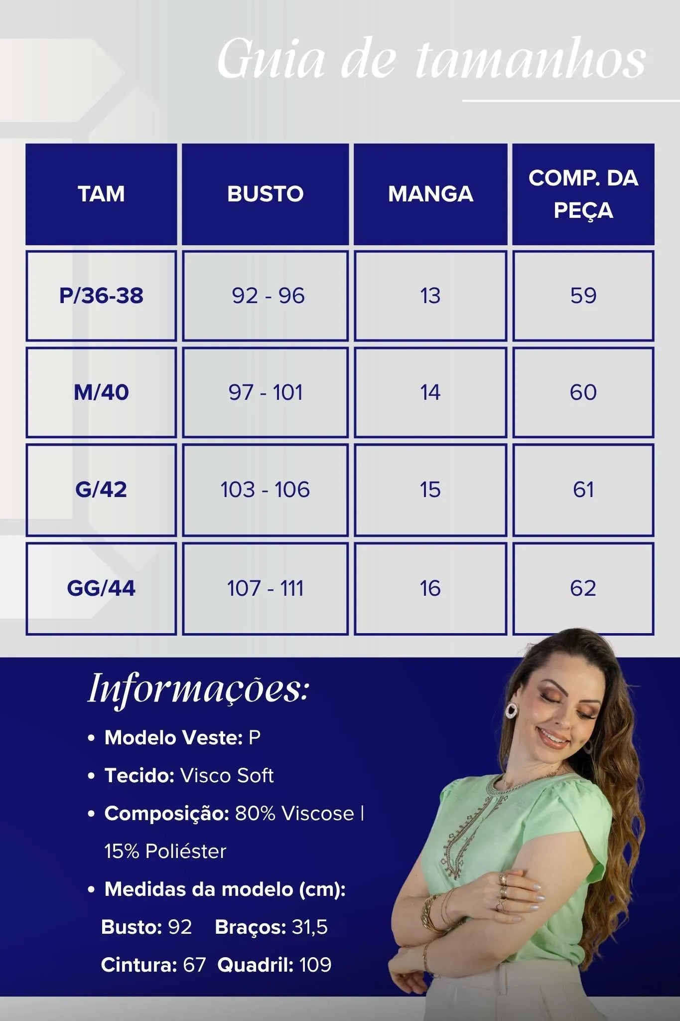 Blusa Manga Curta Transpassada Detalhe Botão Visco Soft Vanessa Verde