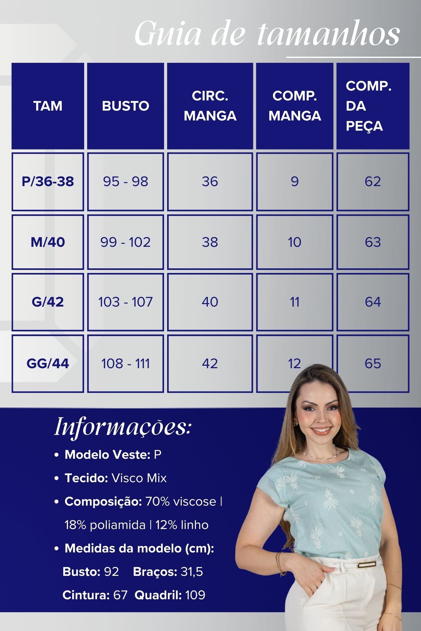 Blusa Manga Curta Detalhe em Camadas em Visco Mix Bordado Verônica Verde Turquesa