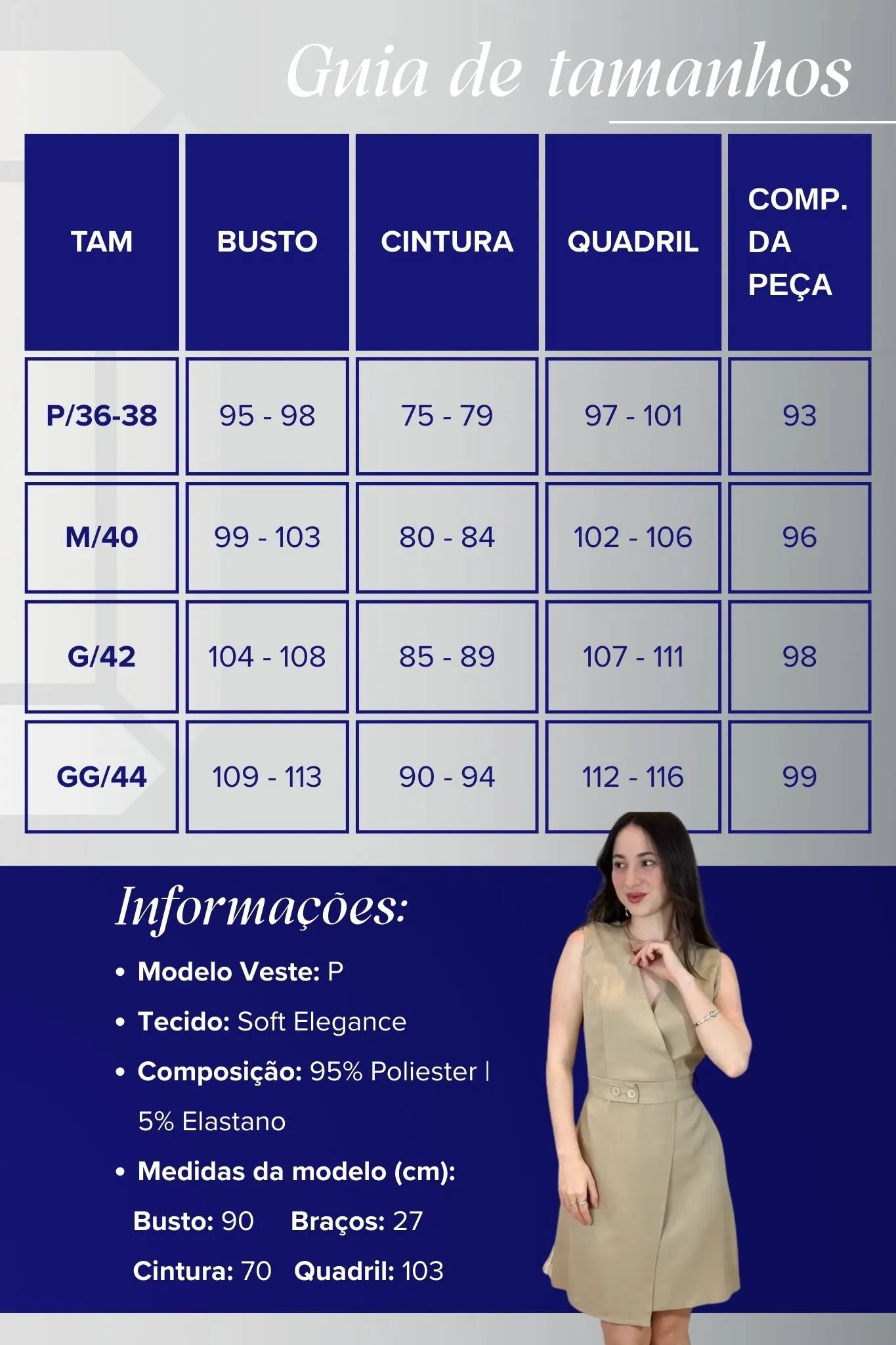 Vestido Decote "V" Regata Detalhe Cinto Soft Elegance Malu Bege