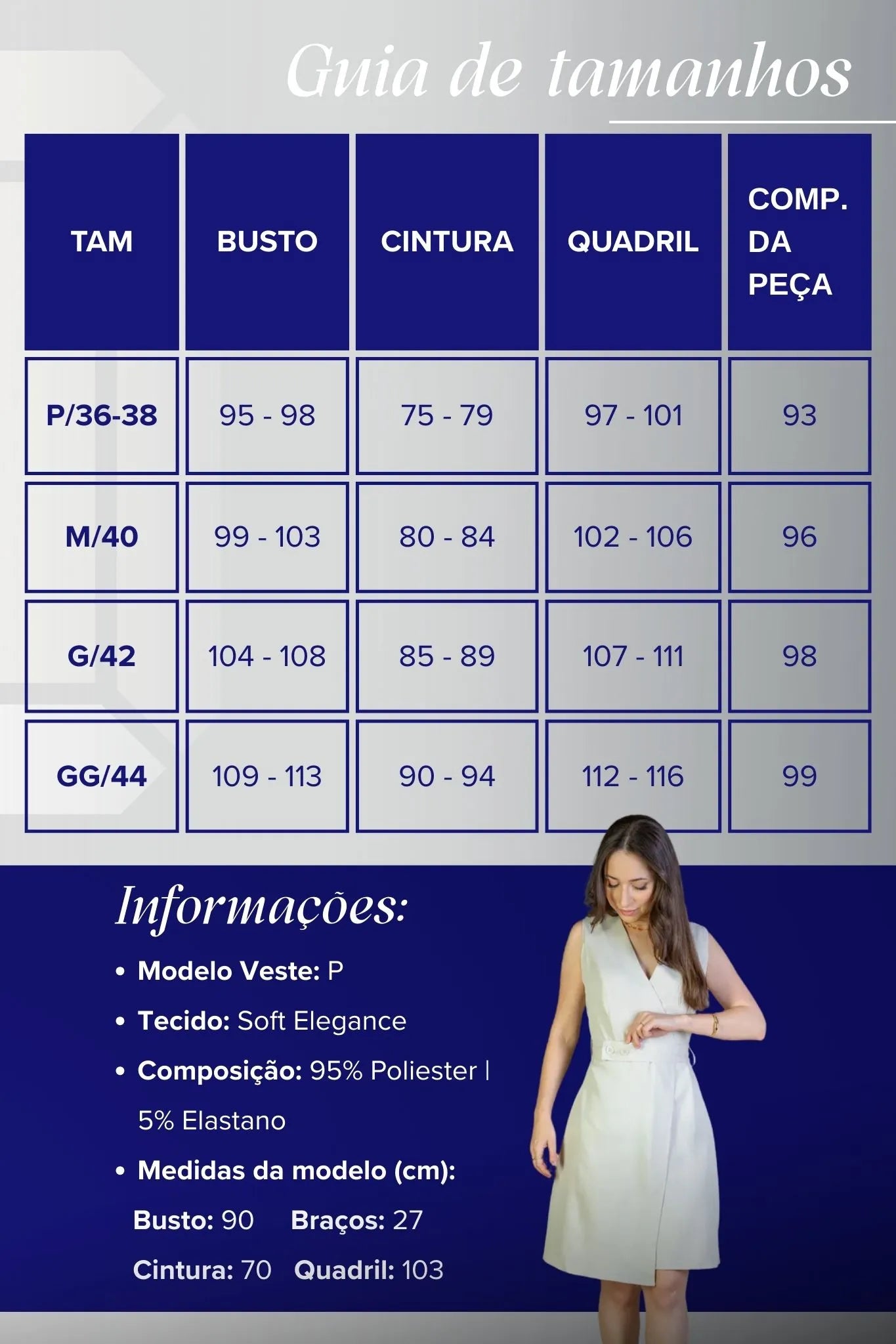 Vestido Decote "V" Regata Detalhe Cinto Soft Elegance Malu Creme