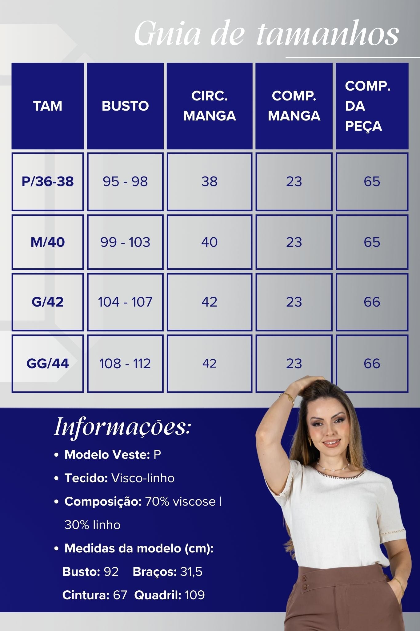 Blusa Manga Curta em Visco-Linho com Entremeio Bordado Viviane Creme