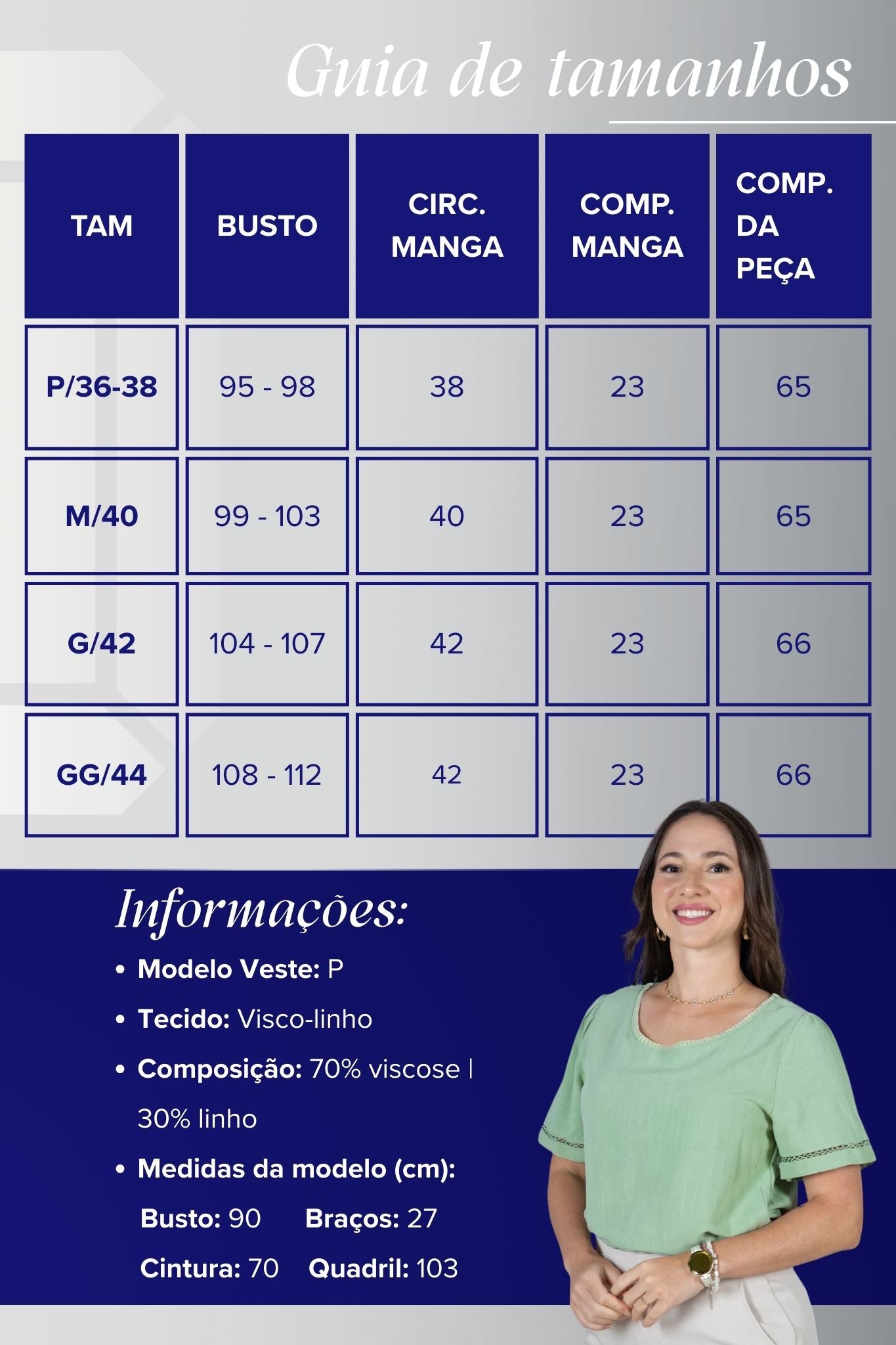 Blusa Manga Curta em Visco-Linho com Entremeio Bordado Viviane Verde